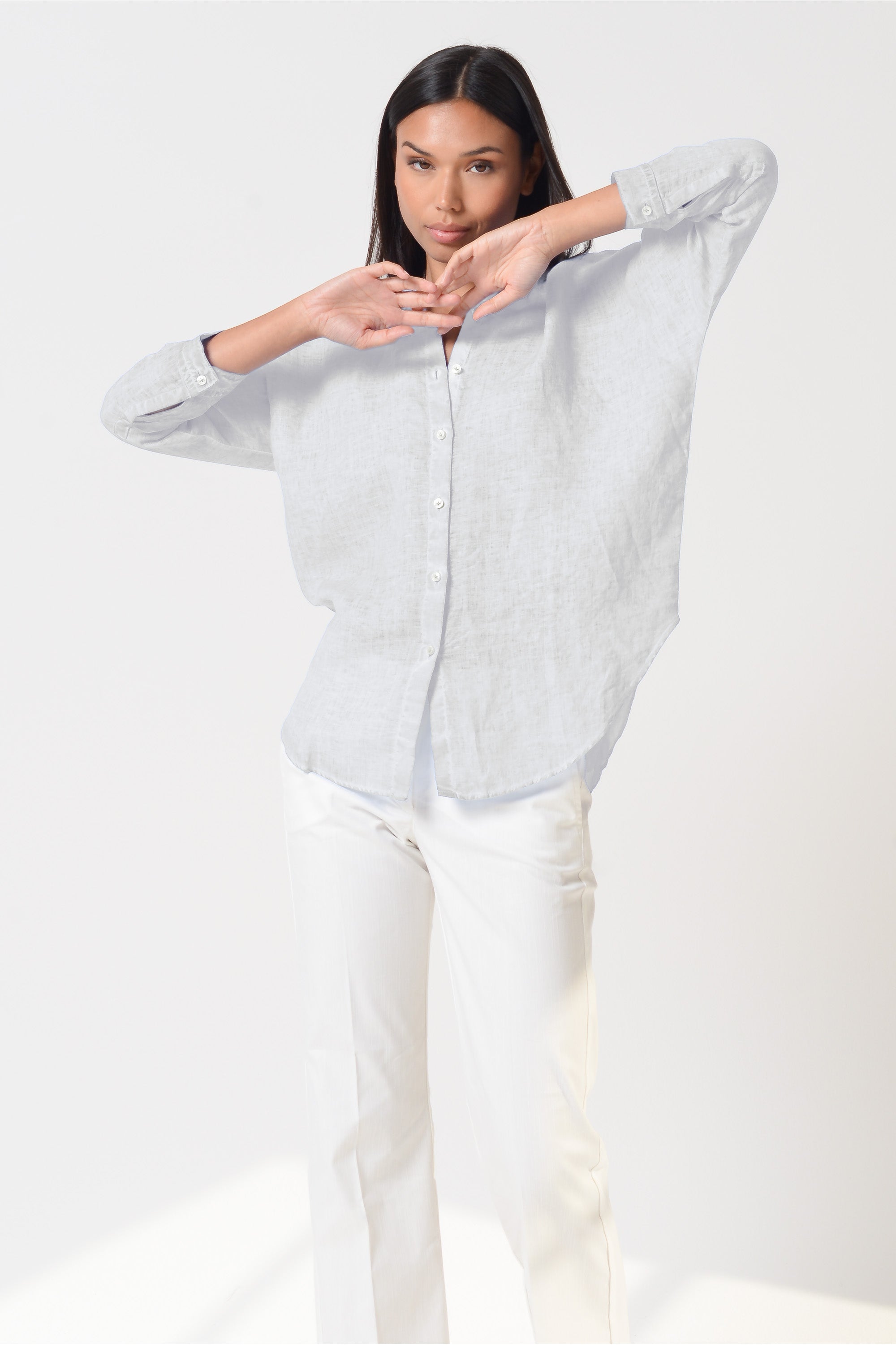 Ollie Linen Blouse - White