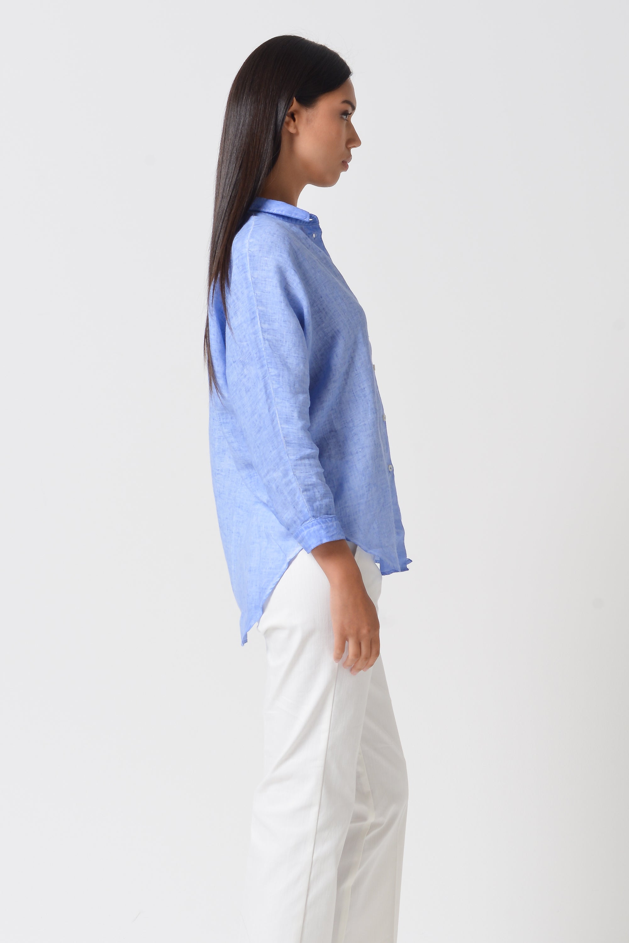 Ollie Blouse in Linen - Bay