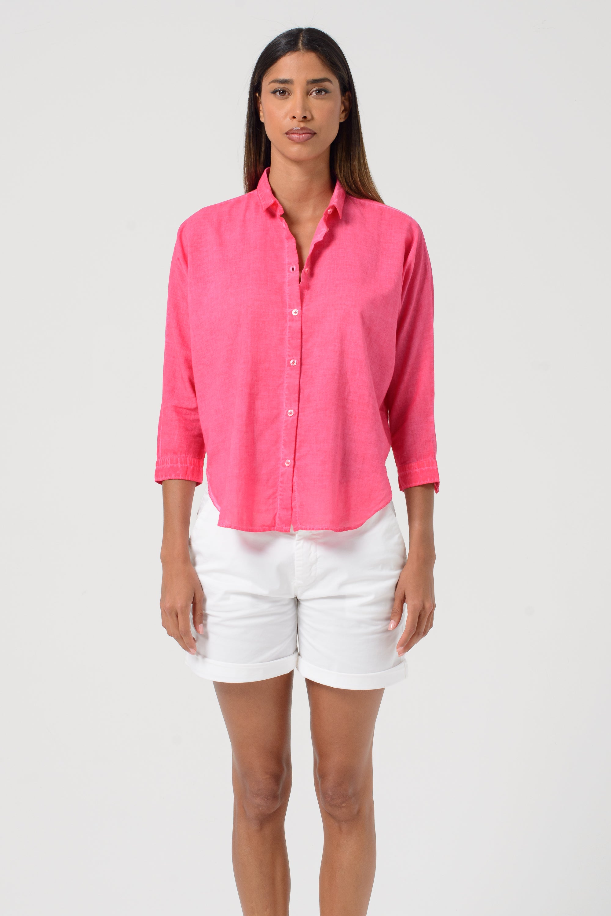 Ollie Voile Blouse - Azalea