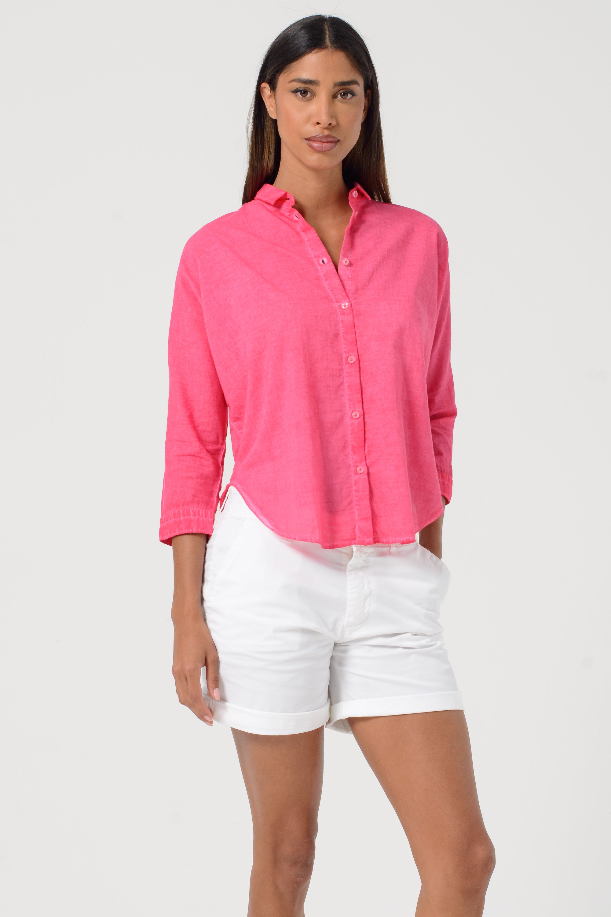 Ollie Voile Blouse - Azalea