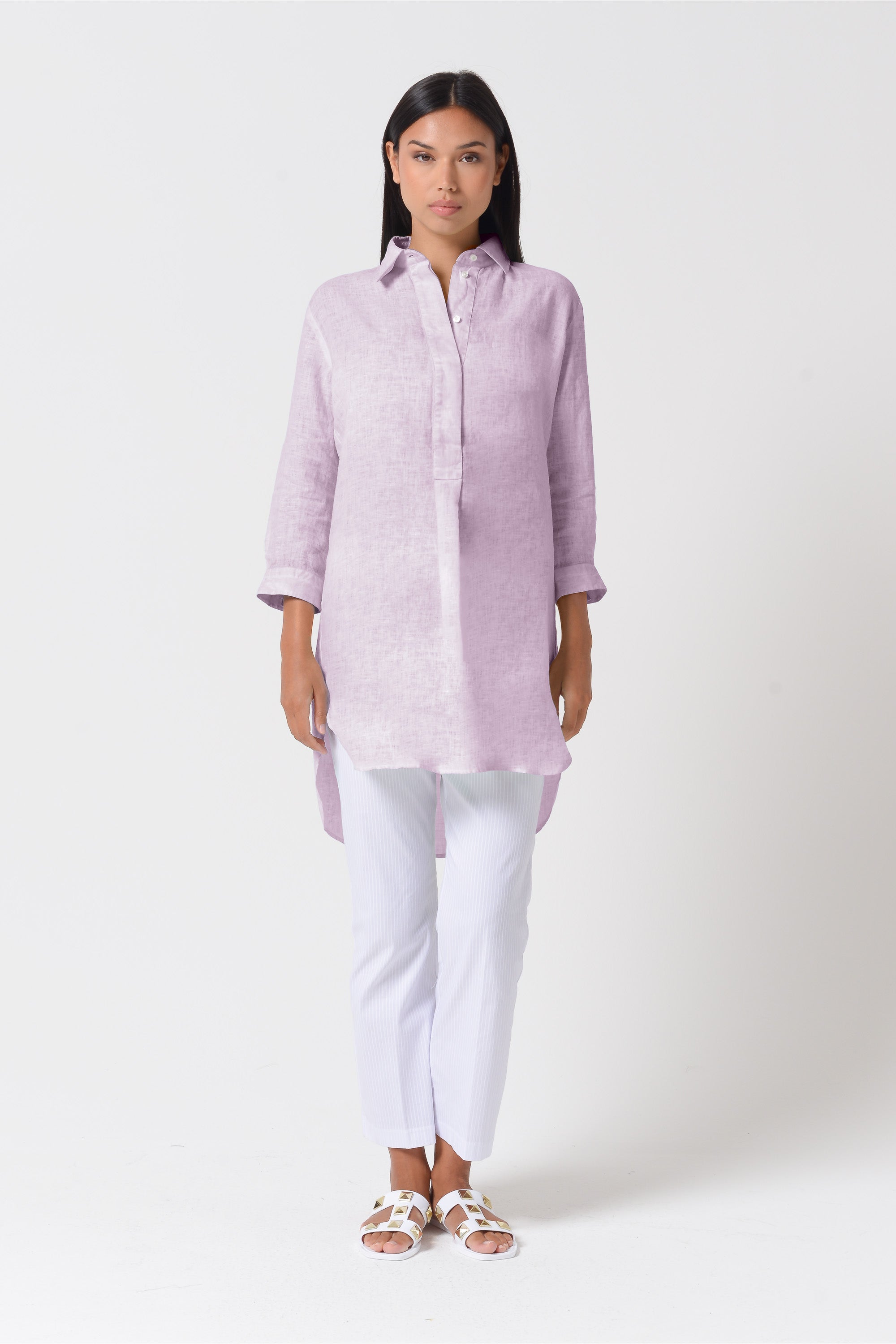Mini Linen Shirtdress - Flora