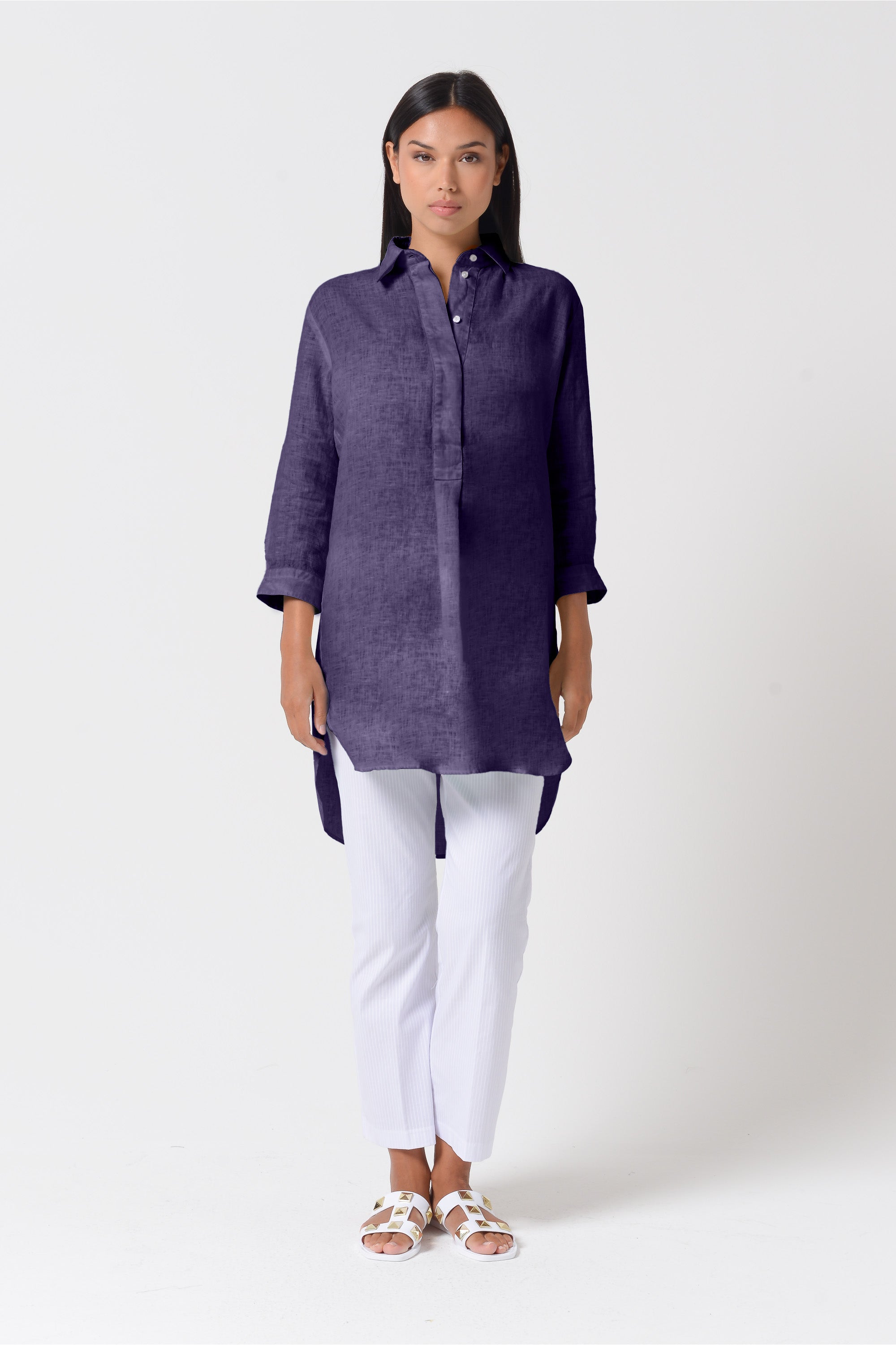 Mini Linen Shirtdress - More