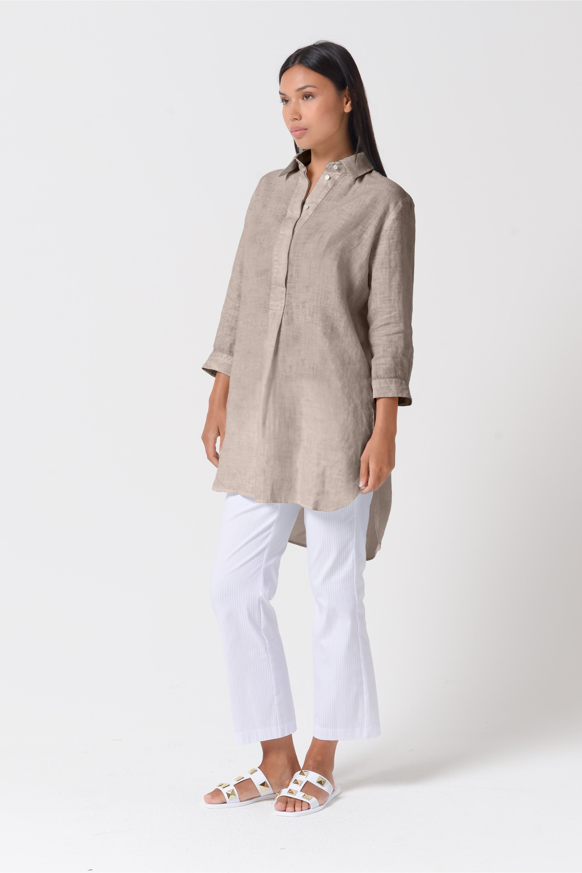 Mini Linen Shirtdress - Corda