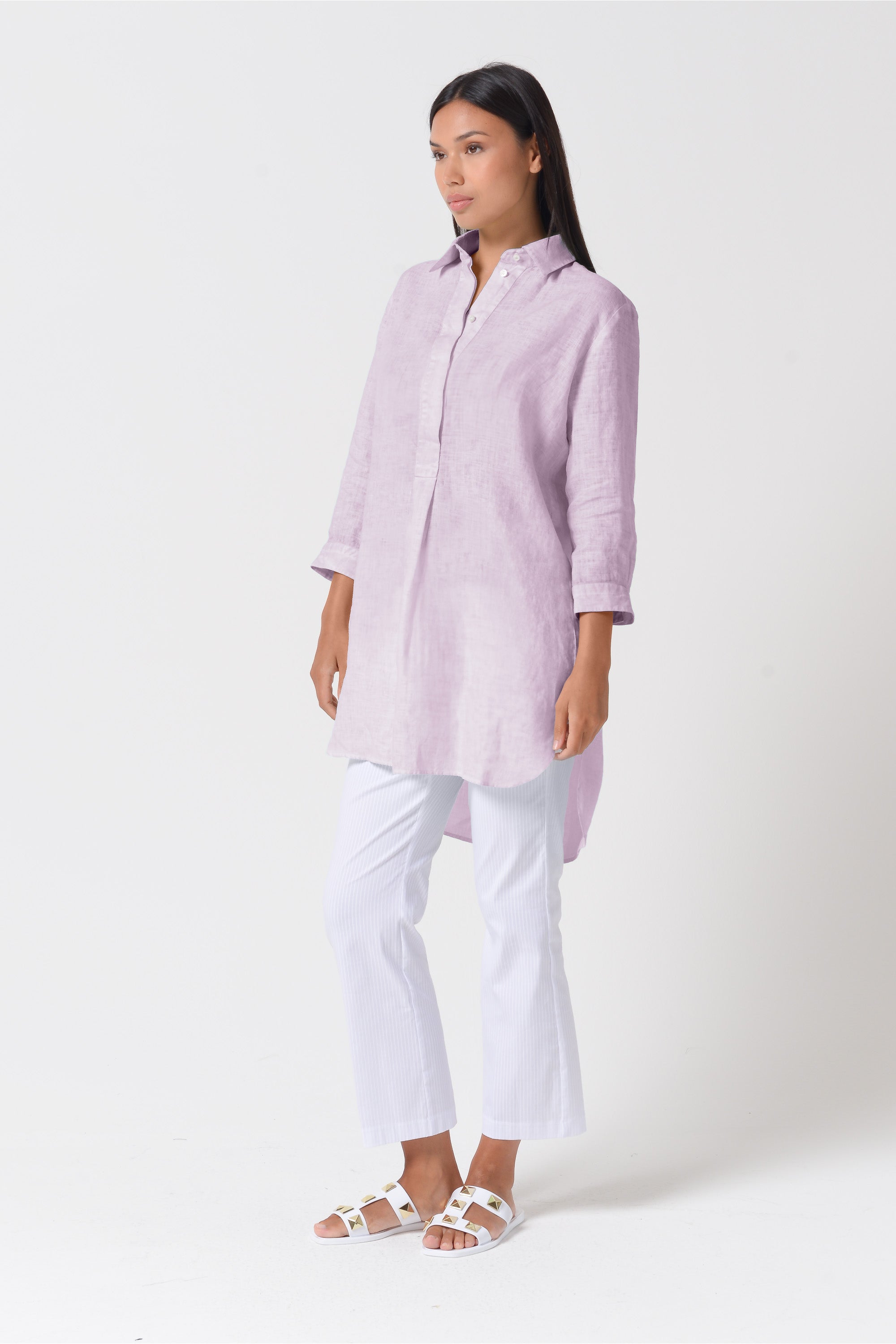 Mini Linen Shirtdress - Flora