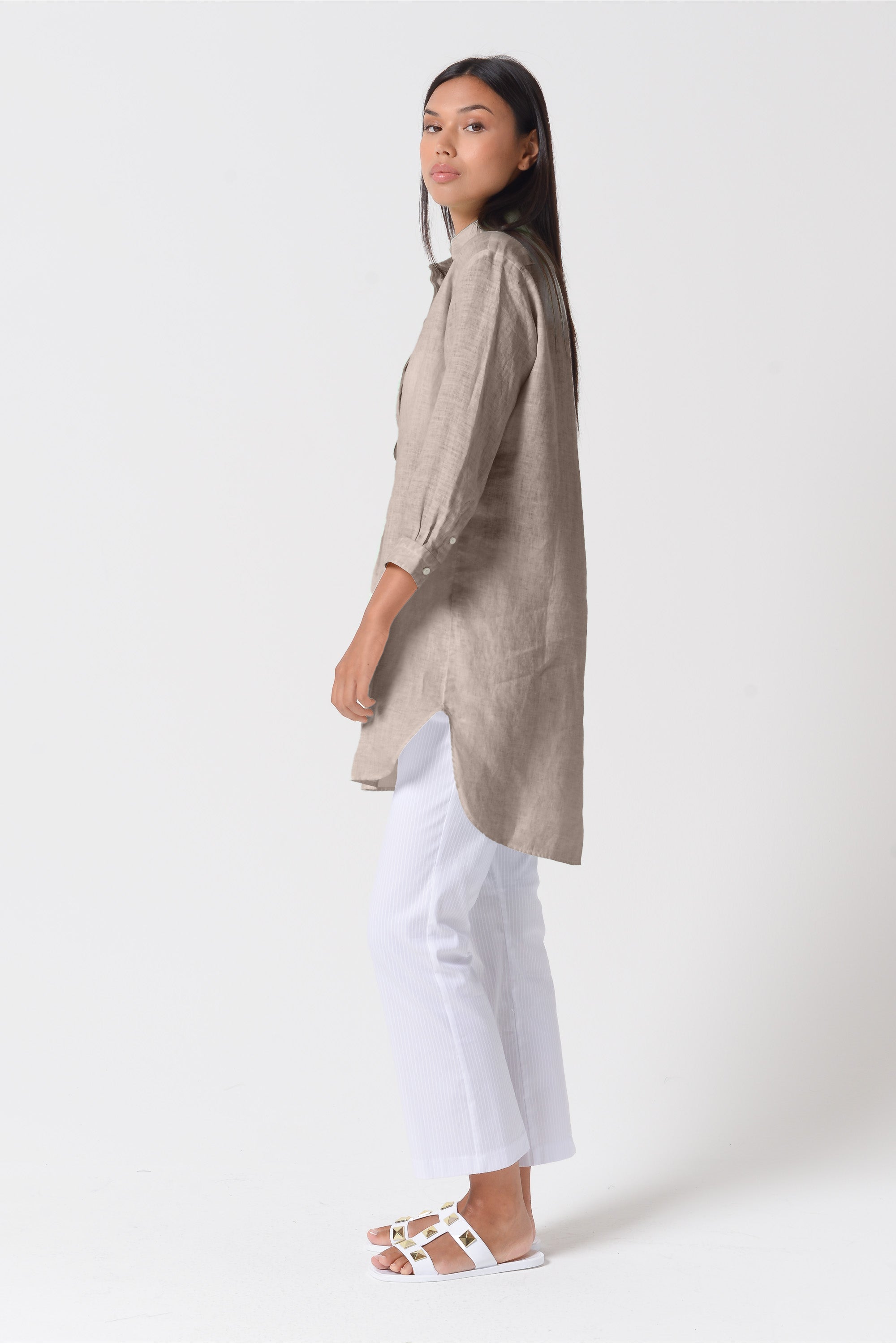 Mini Linen Shirtdress - Corda