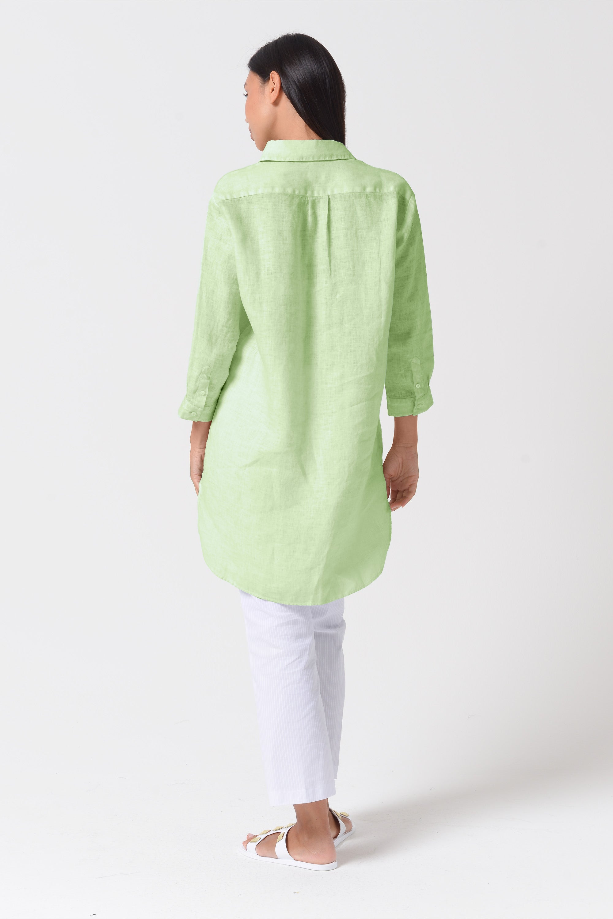 Mini Linen Shirtdress - Margarita