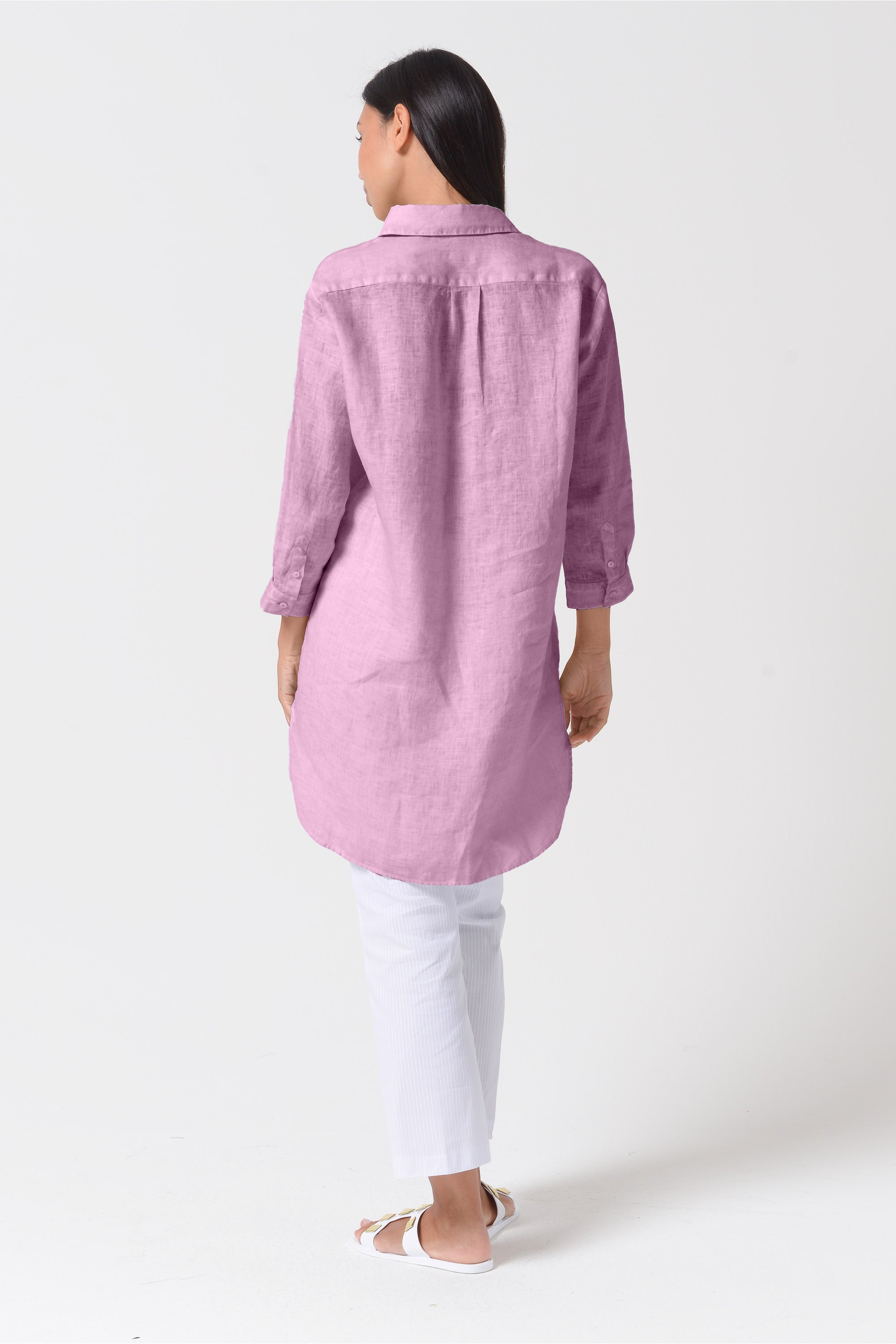 Mini Linen Shirtdress - Peonia