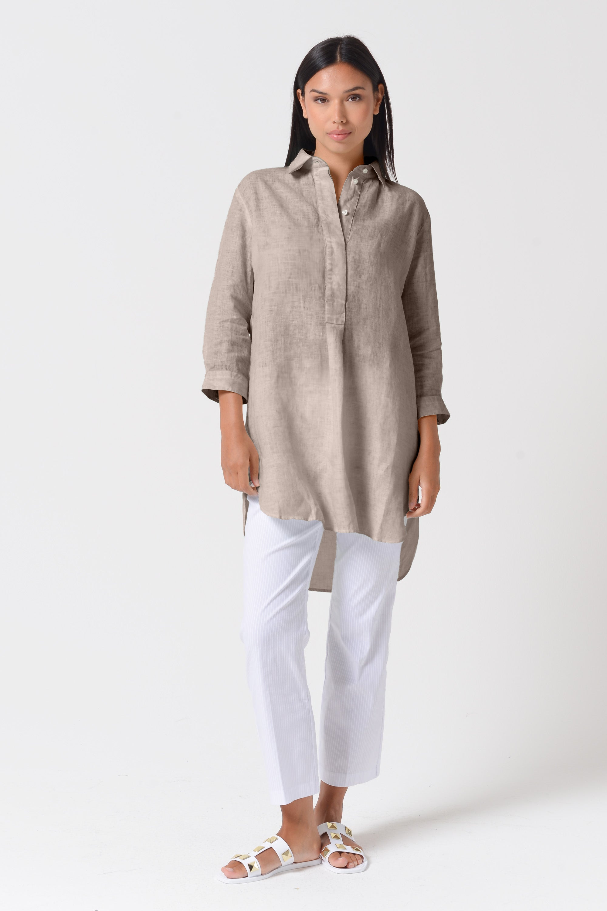 Mini Linen Shirtdress - Corda
