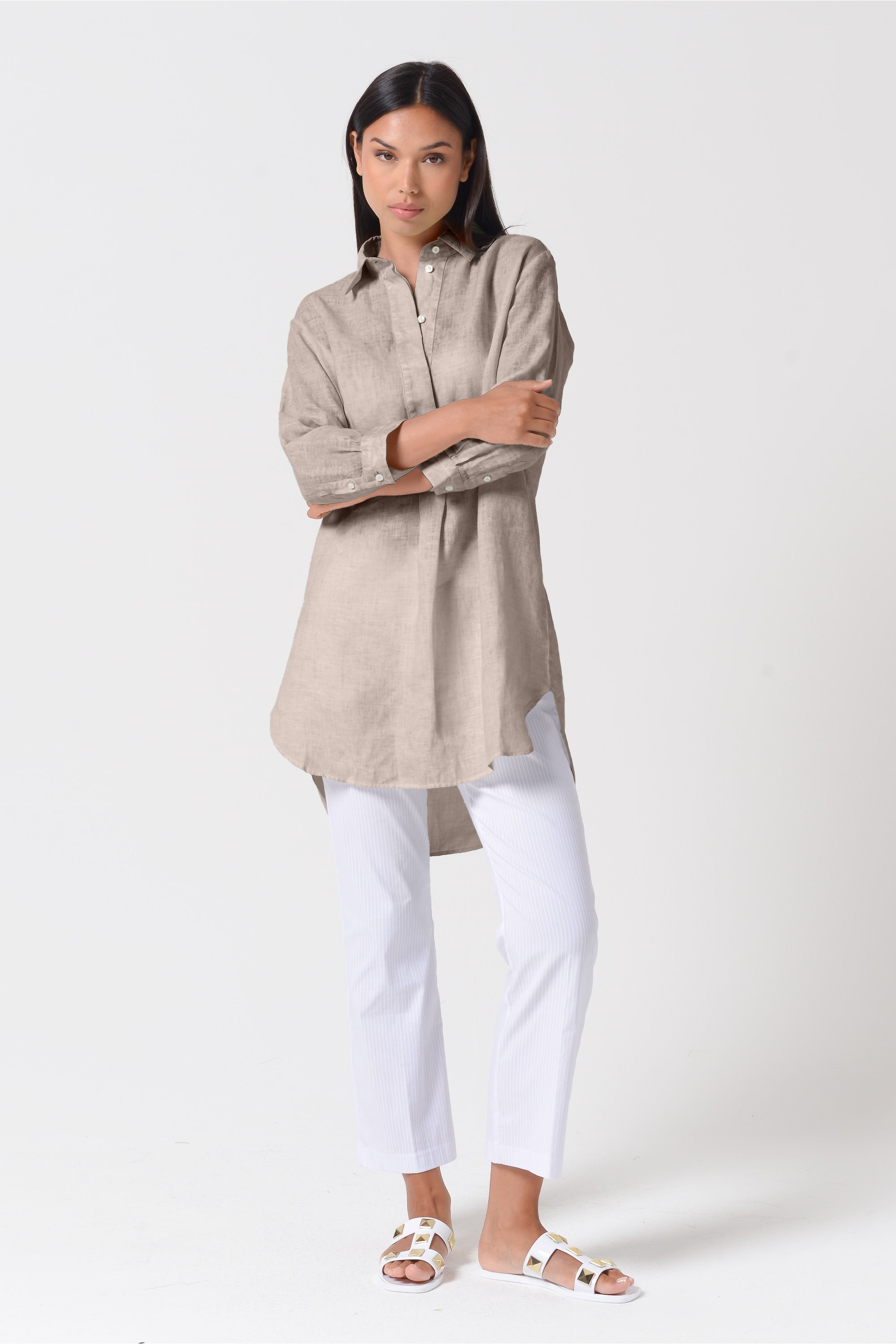 Mini Linen Shirtdress - Corda