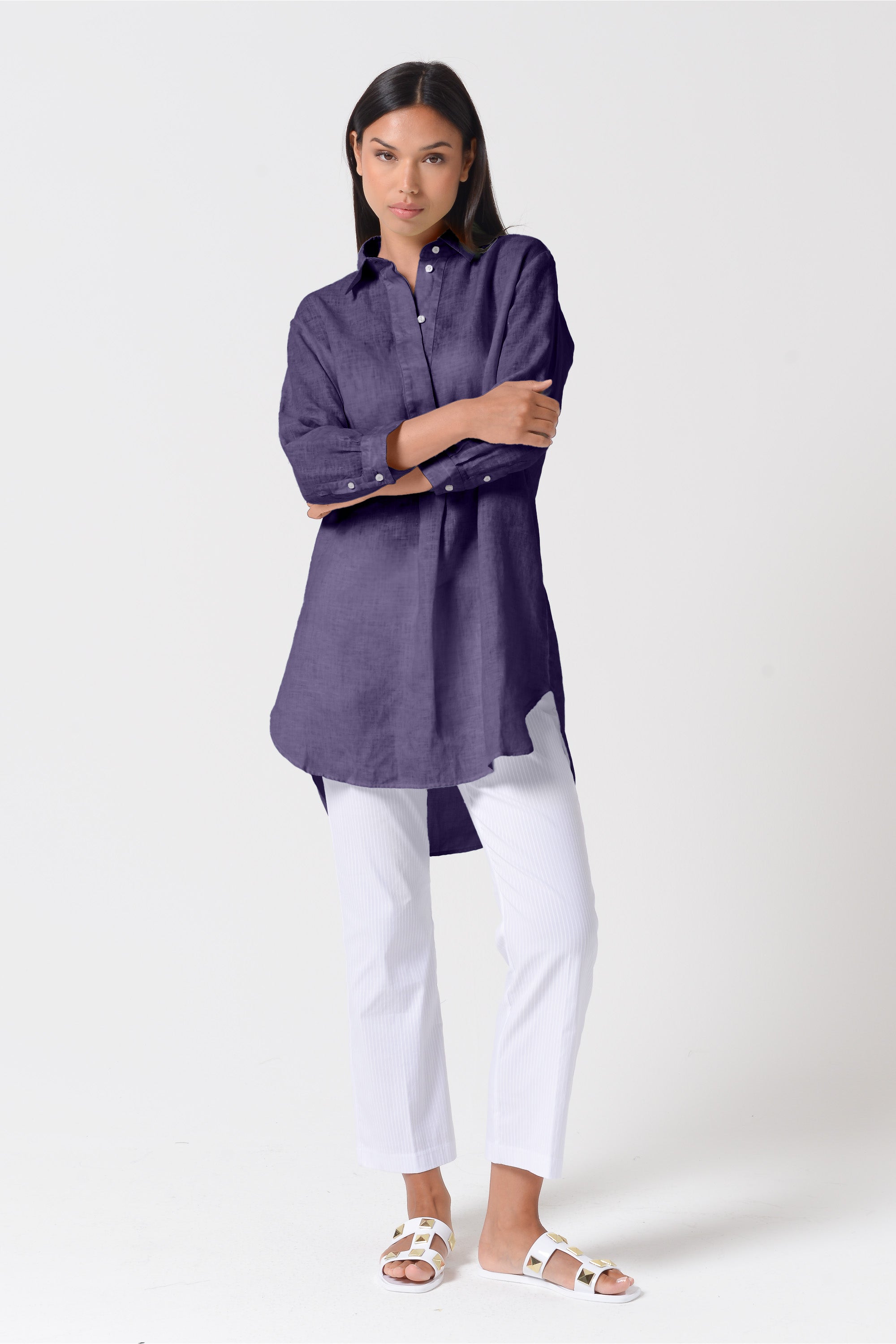 Mini Linen Shirtdress - More