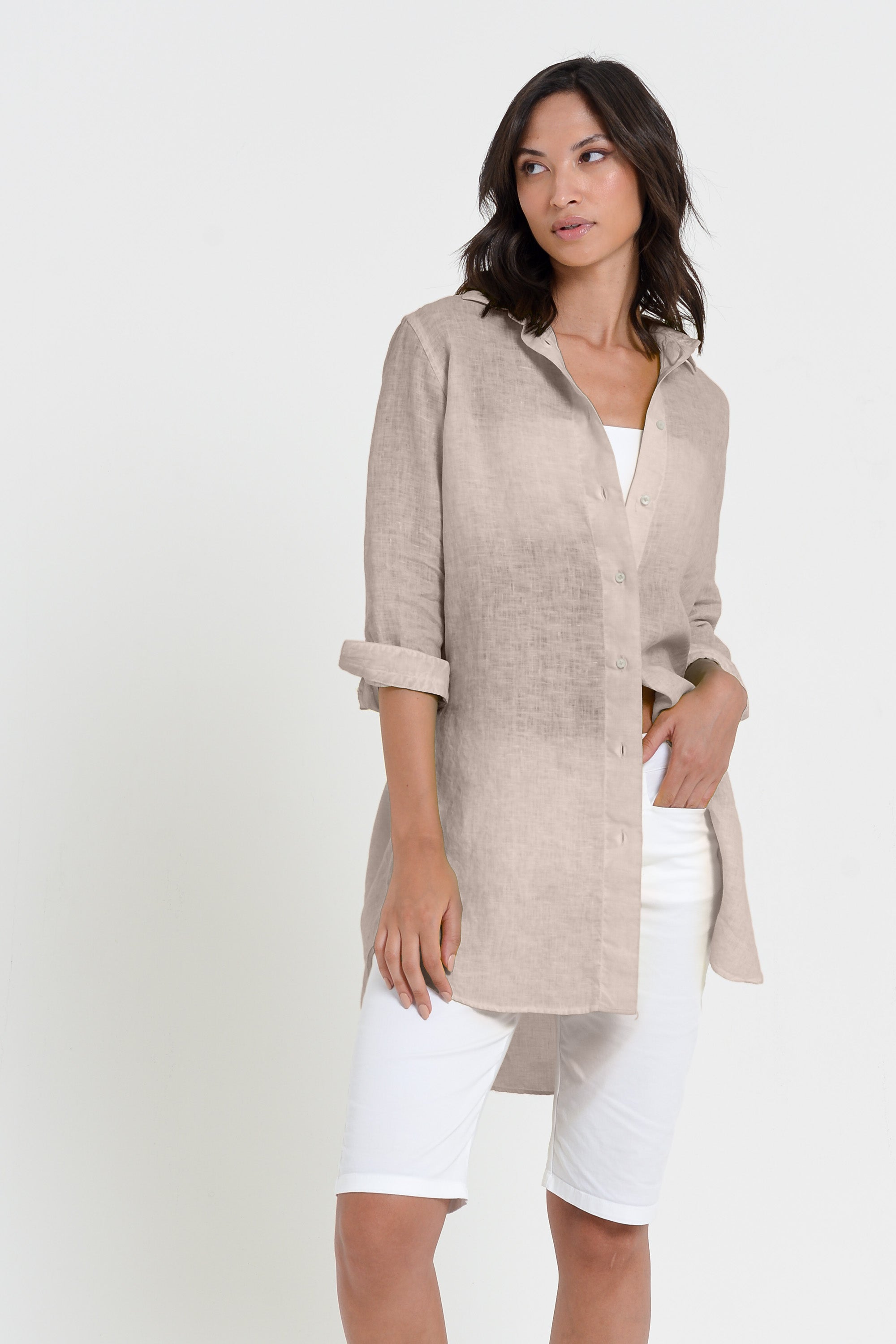 Chemisier Aperto Lino - Corda