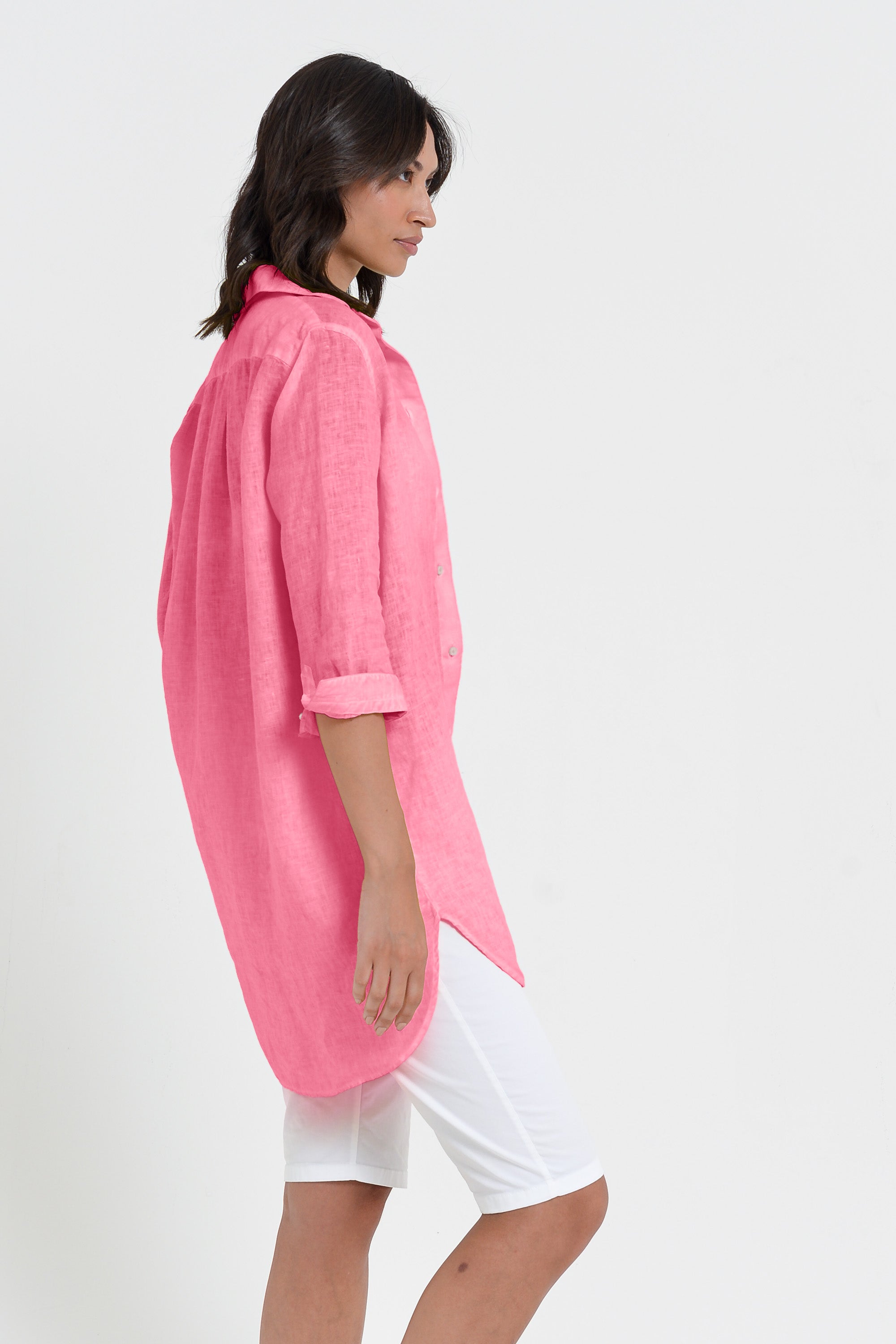 Chemisier Aperto Lino - Azalea