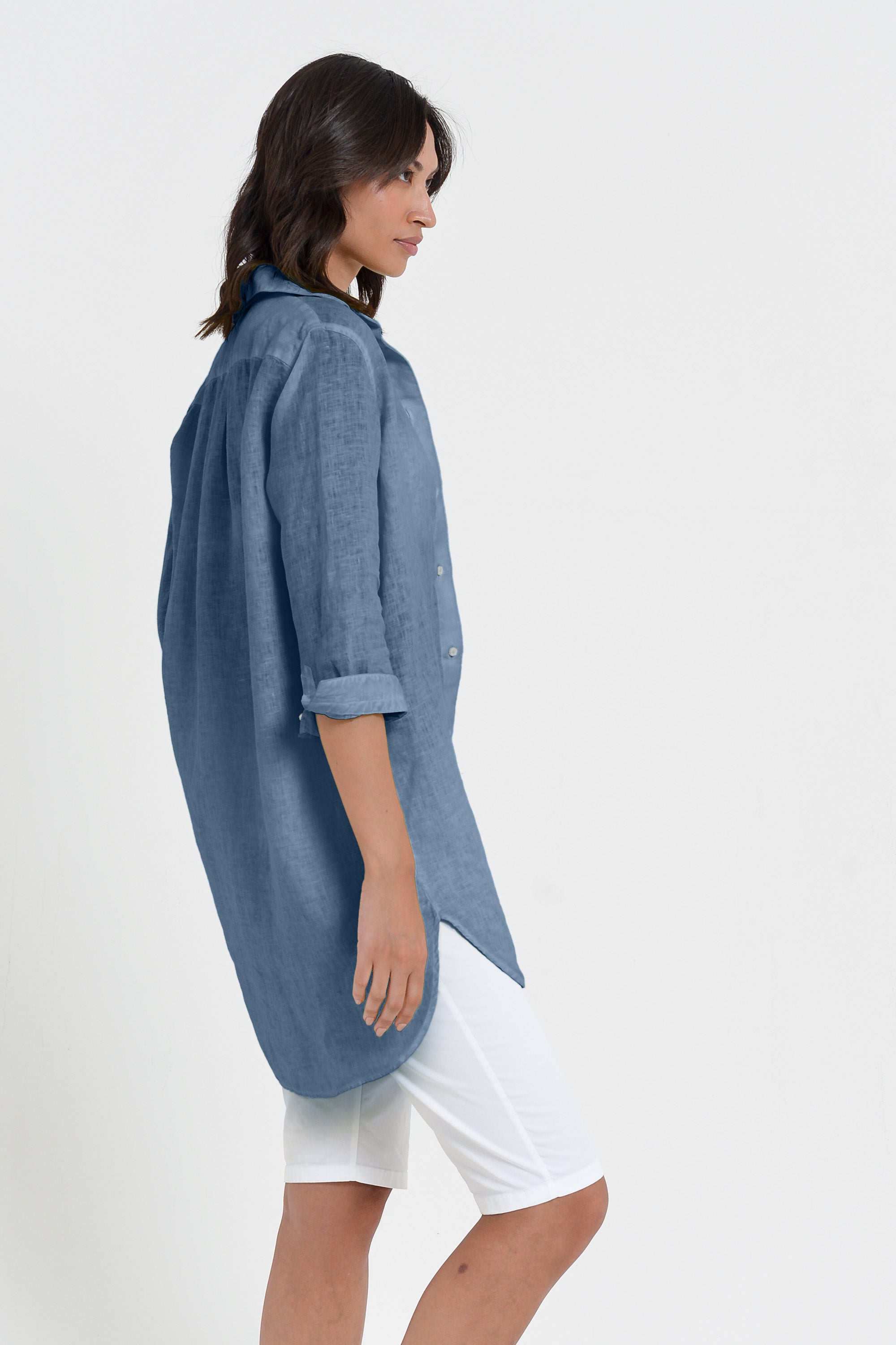 Effortless Linen Shirtdress - Jeans