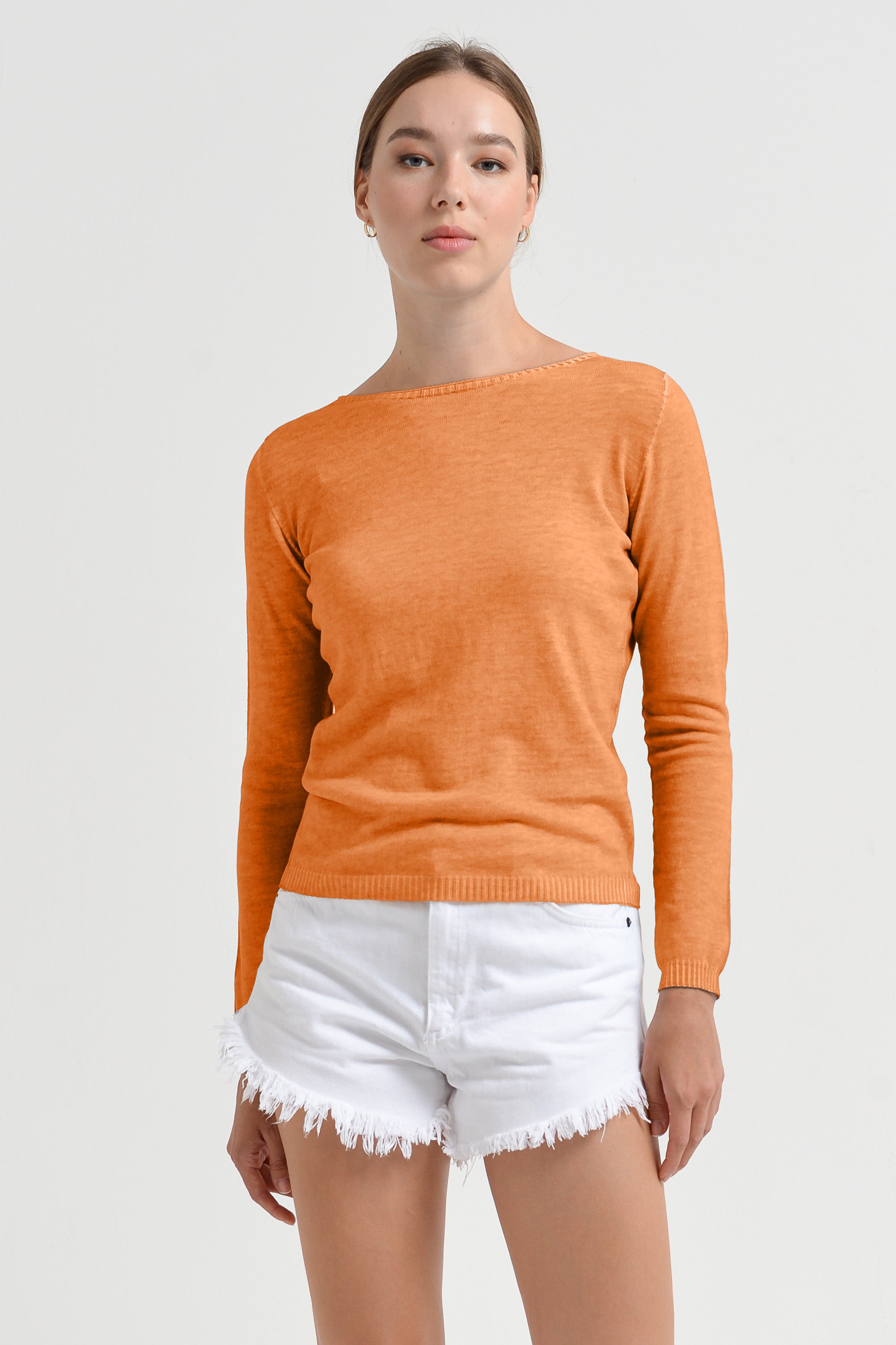 Crew Neck Cotton Jumper - Sundance