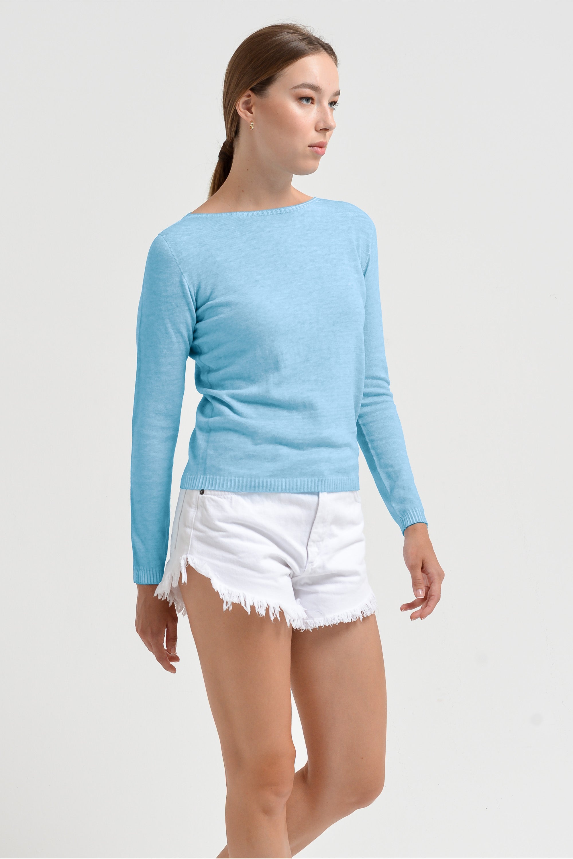Crew Neck Cotton Jumper - Viking