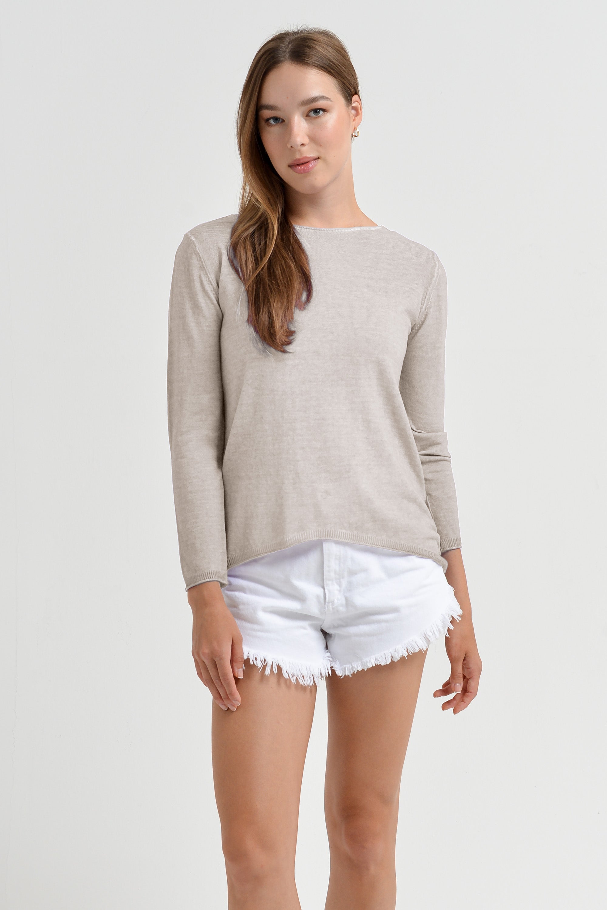 Boat Neck Cotton Sweater - Canapa