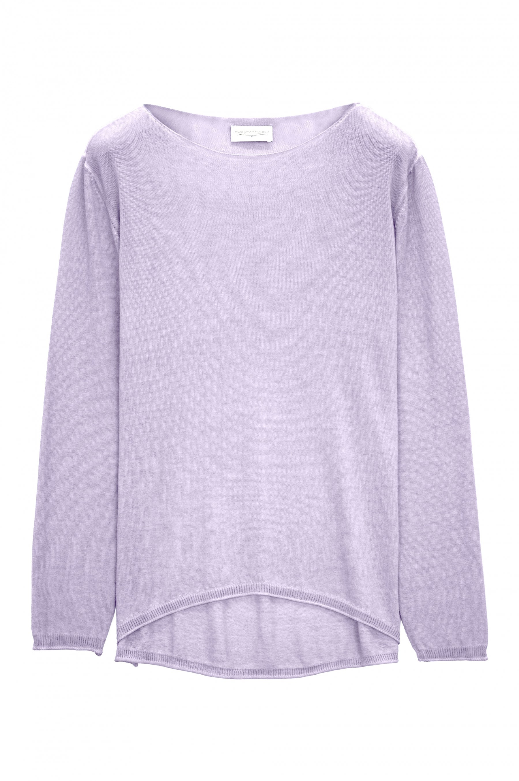Boat Neck Cotton Sweater - Lilac