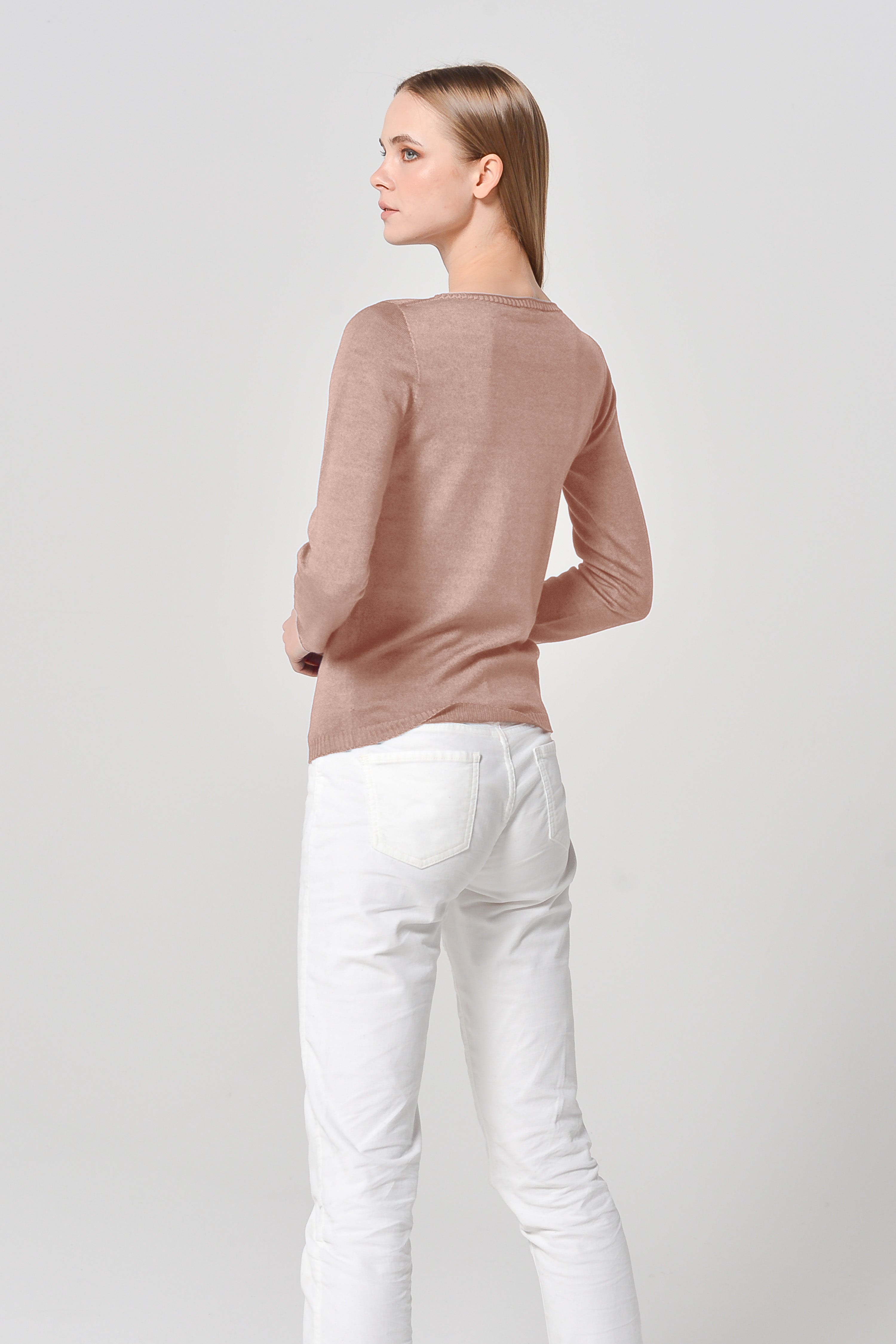 Melvich Crew Neck Sweater - Blush