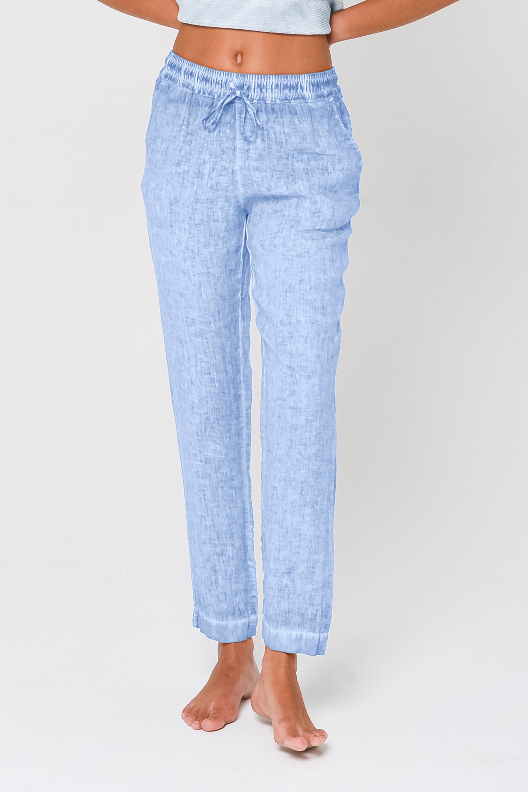 Linen Slacks - Cielo