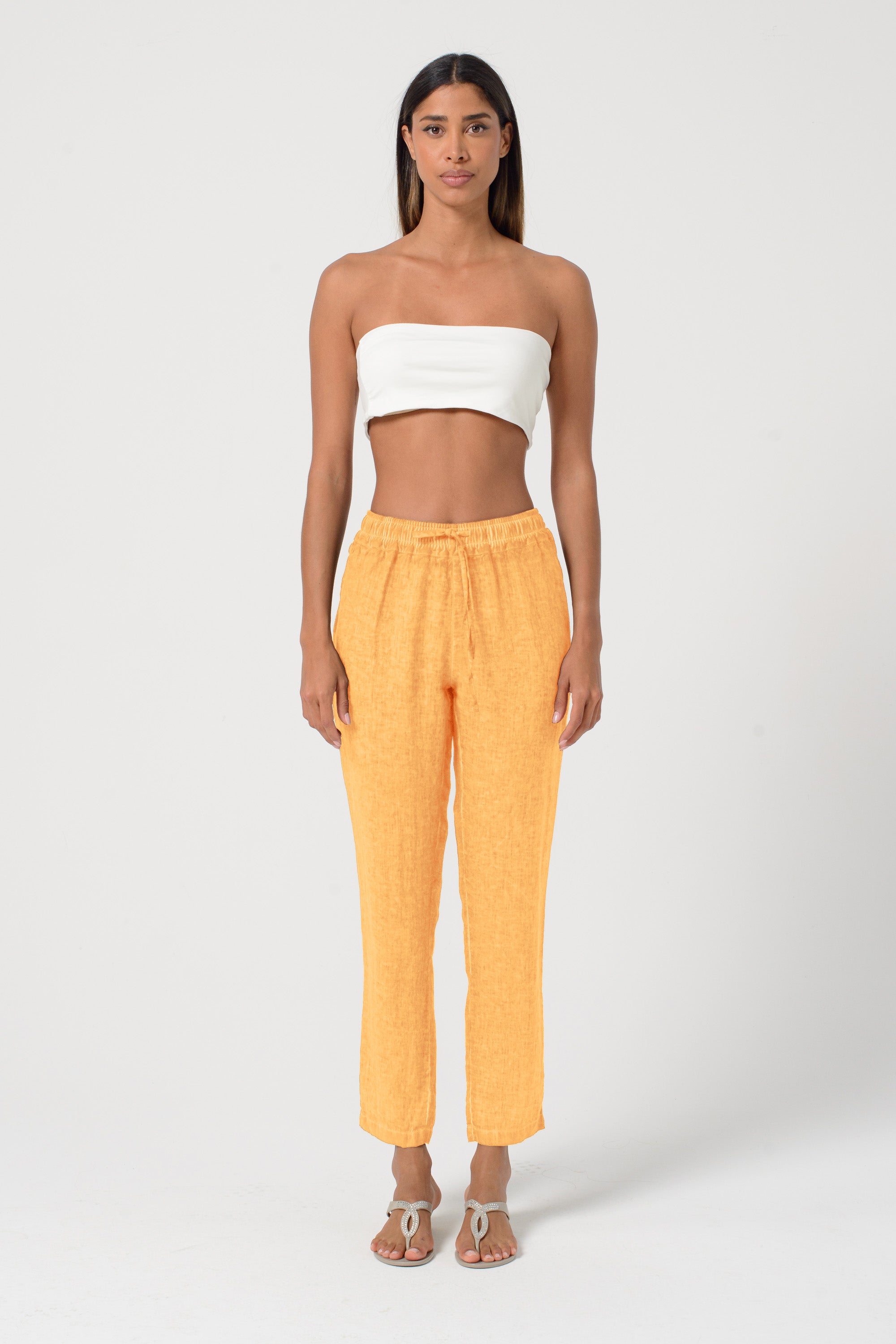 Linen Slacks - Apricot