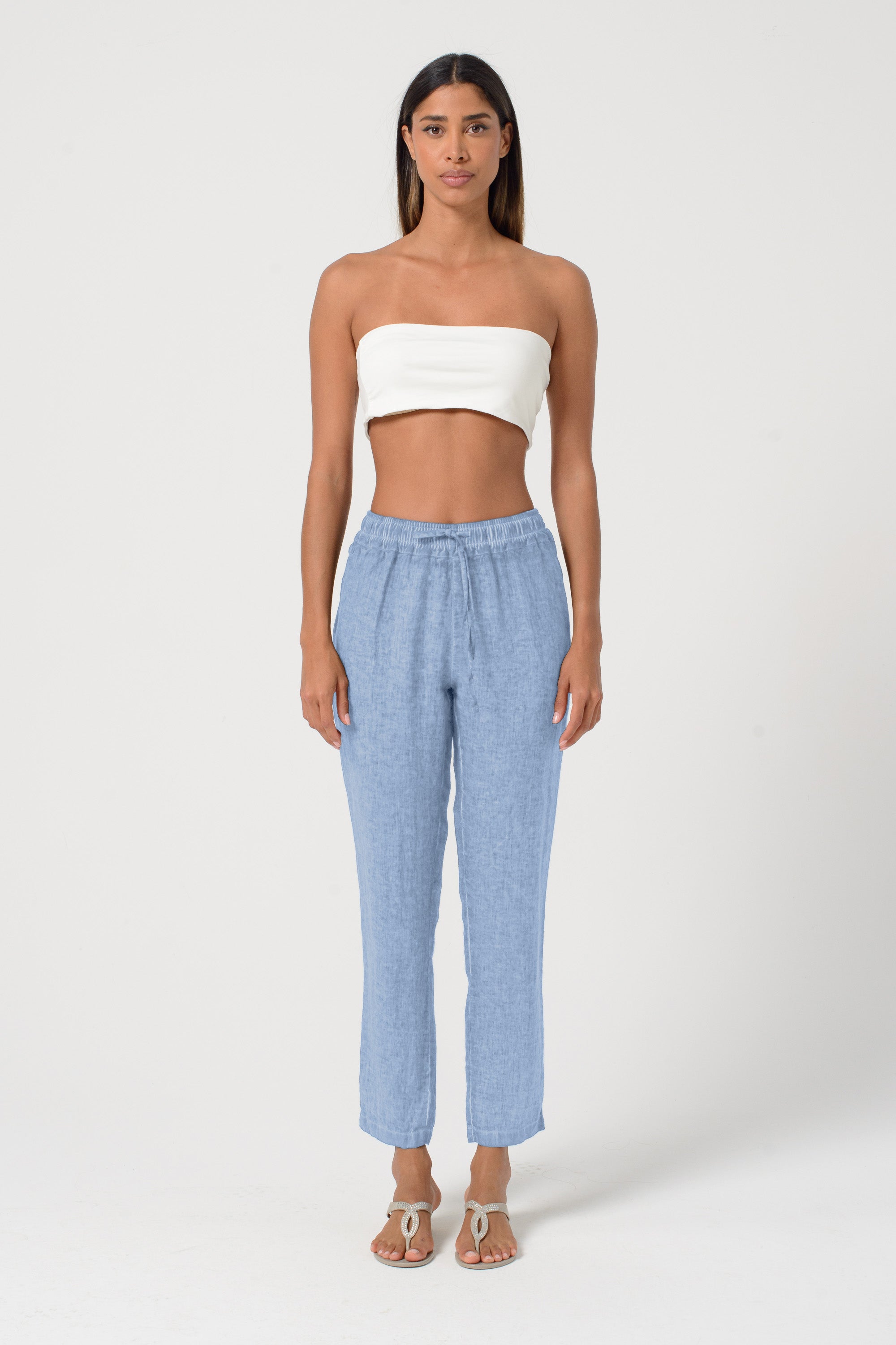 Linen Slacks - Polar