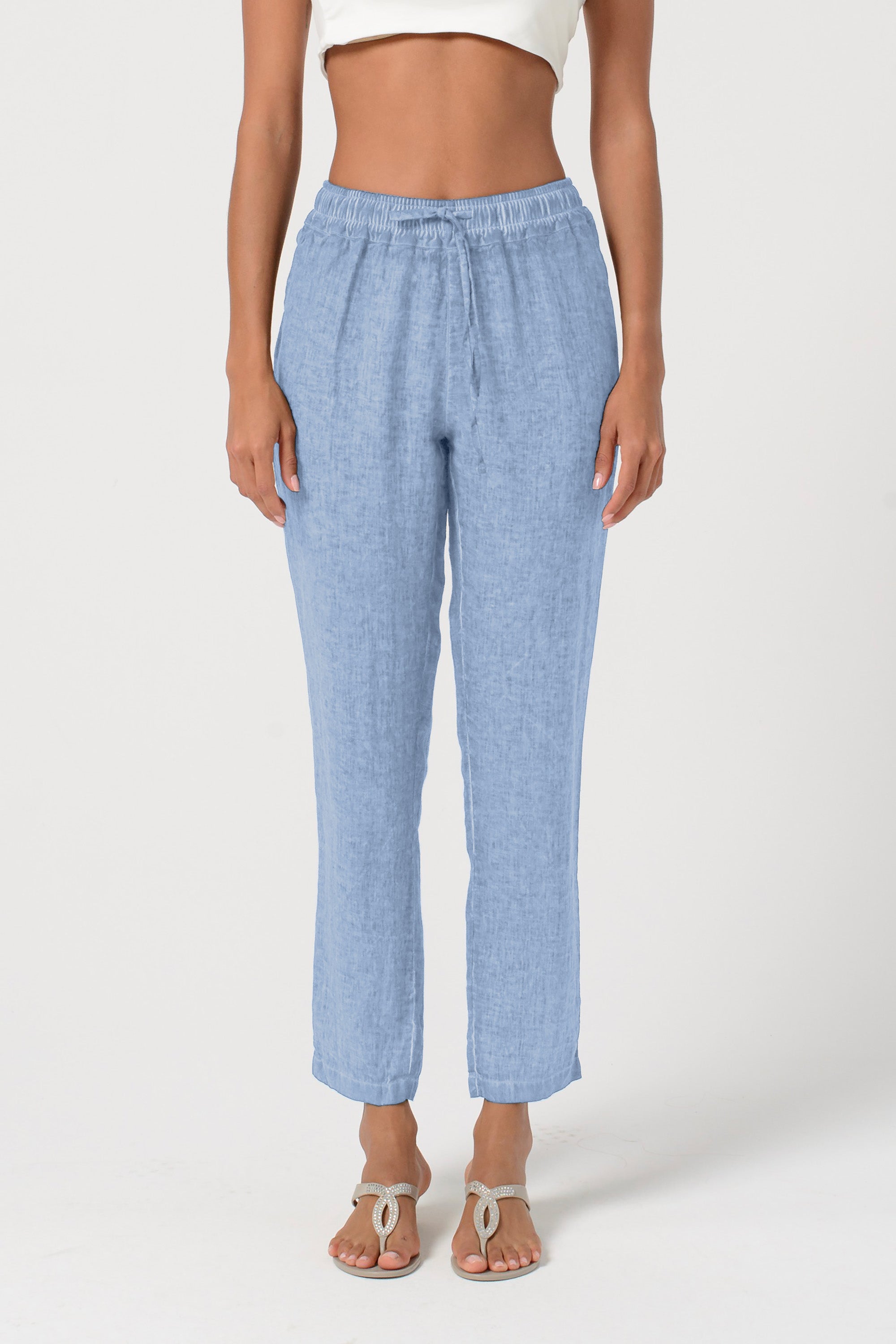 Linen Slacks - Polar