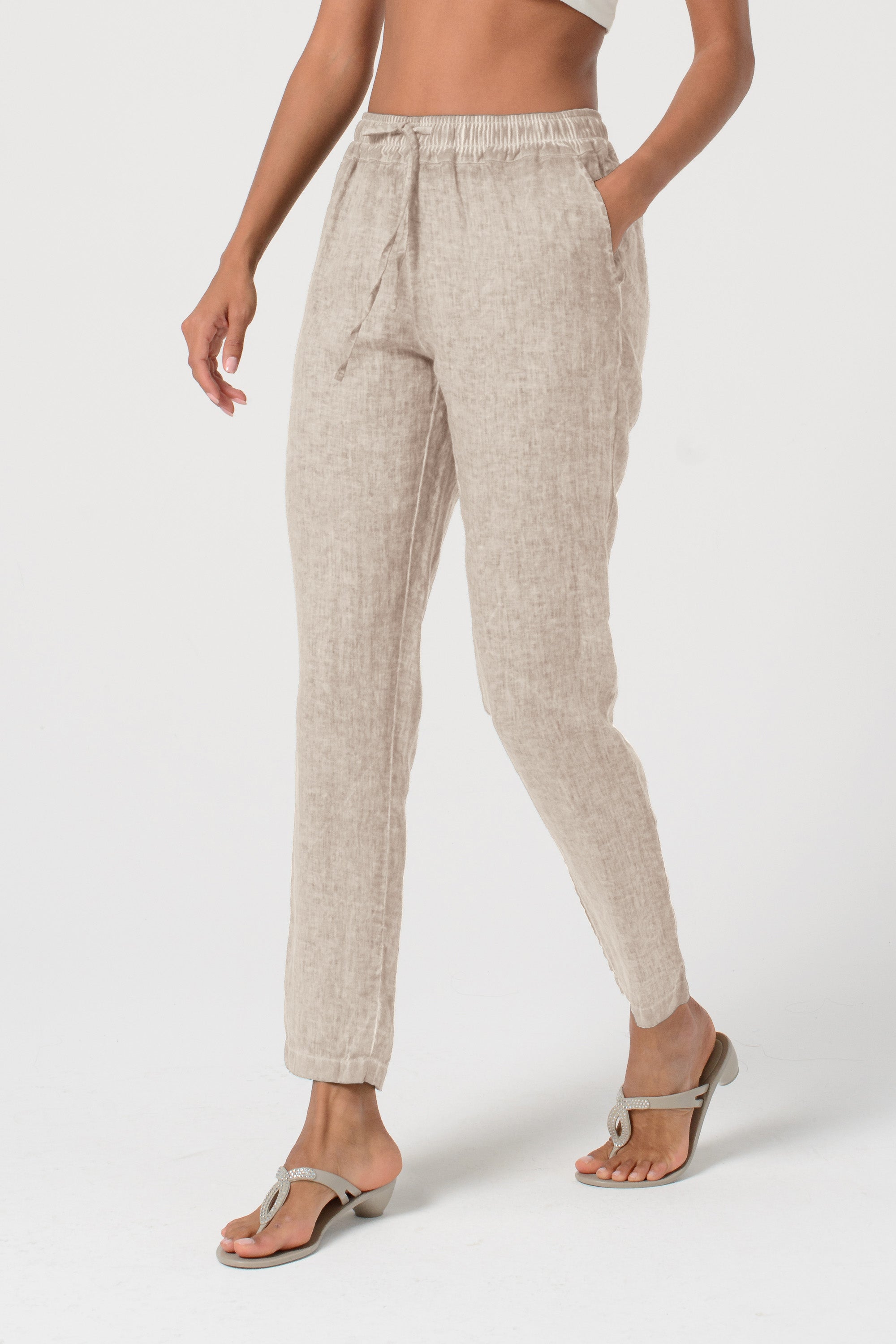 Linen Slacks - Harbor