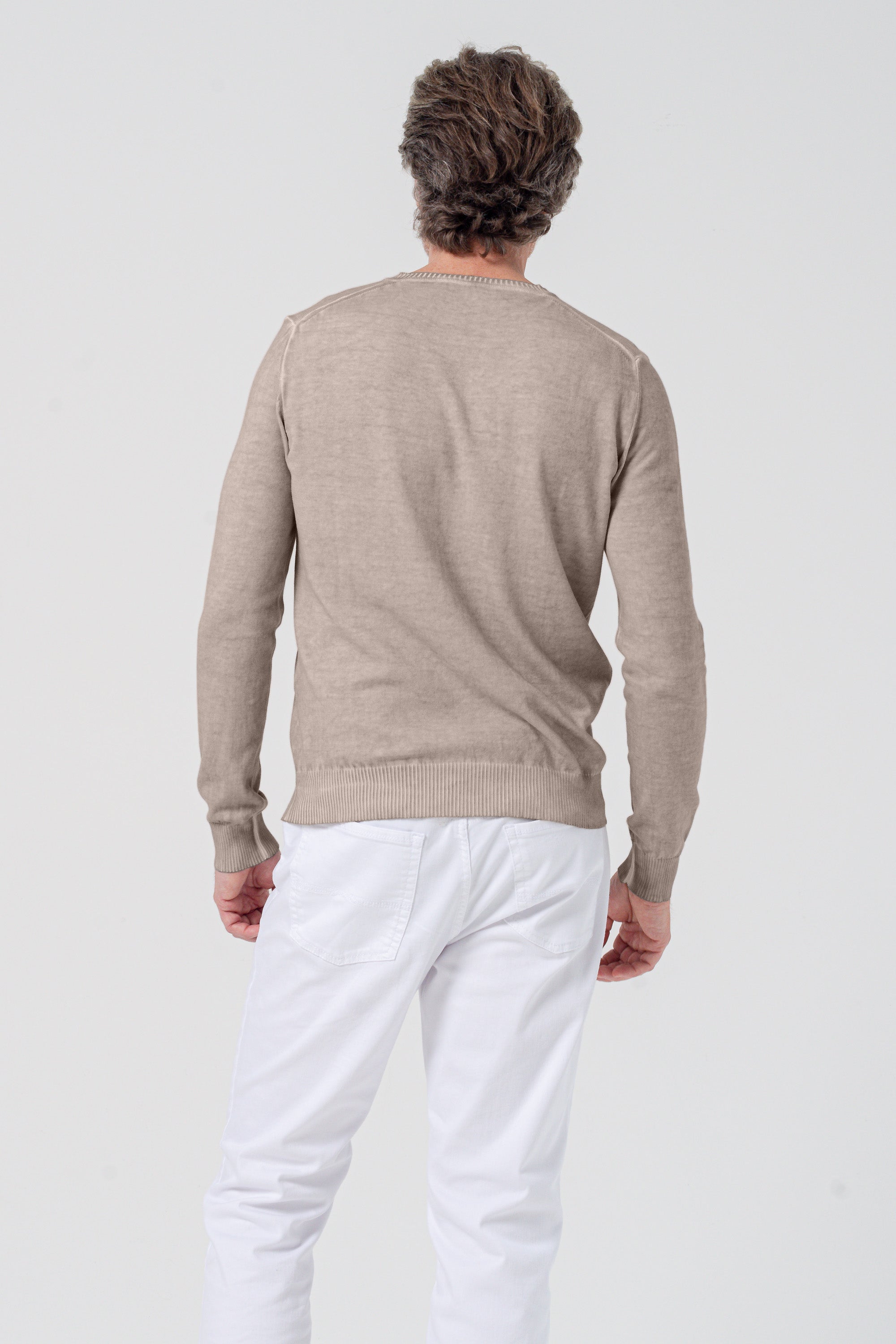 Micro Waffle V-Neck Knit - Corda