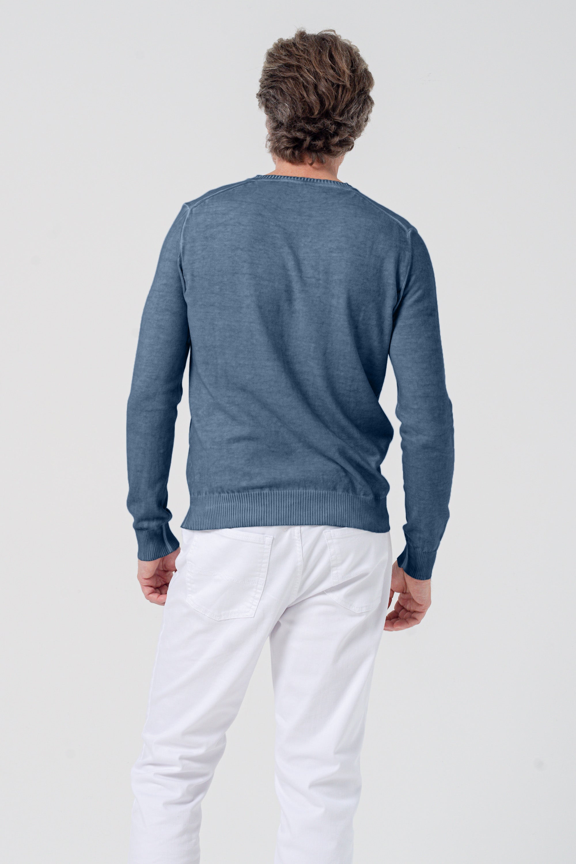 Scollo-V Grana Riso - Jeans