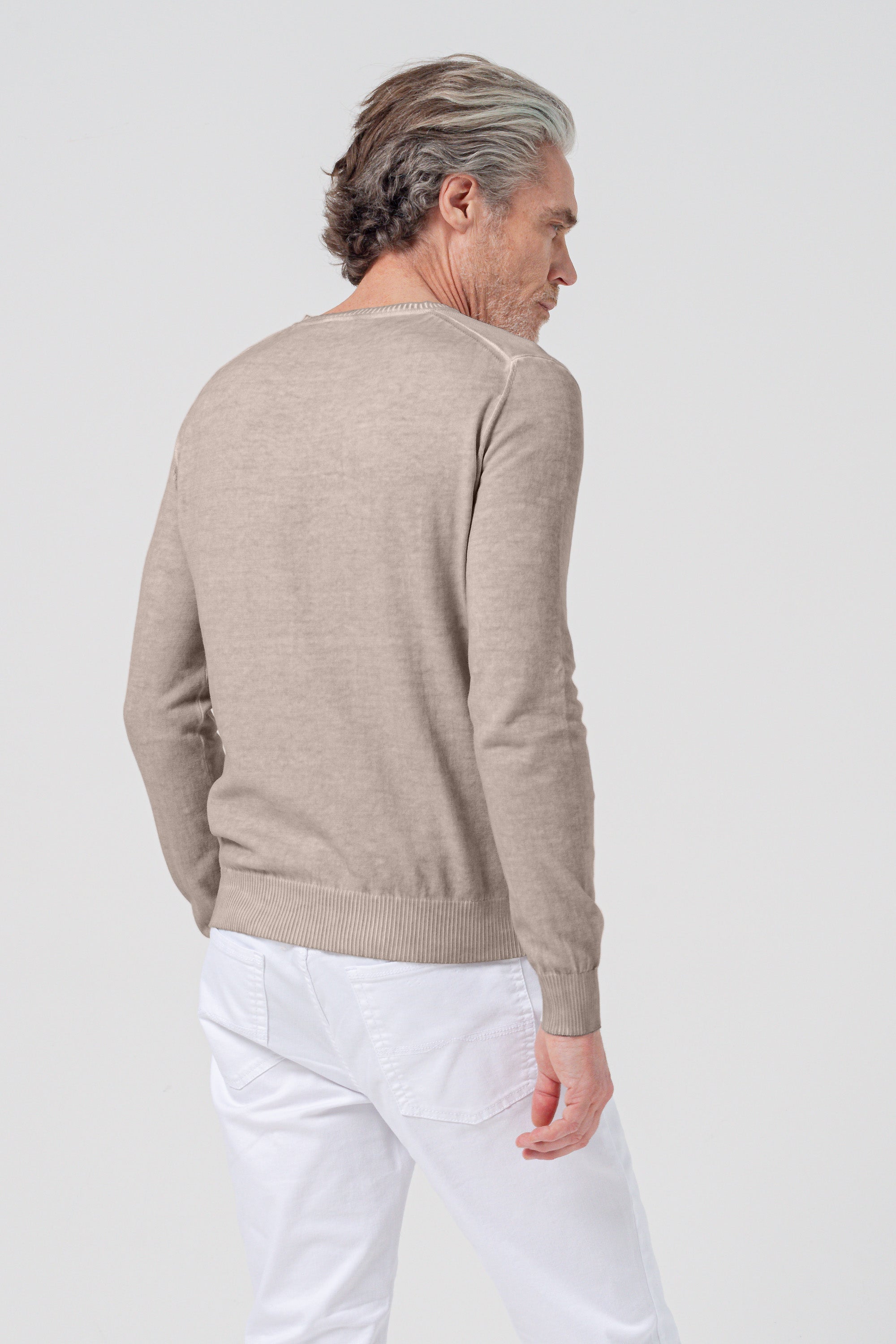 Micro Waffle V-Neck Knit - Corda