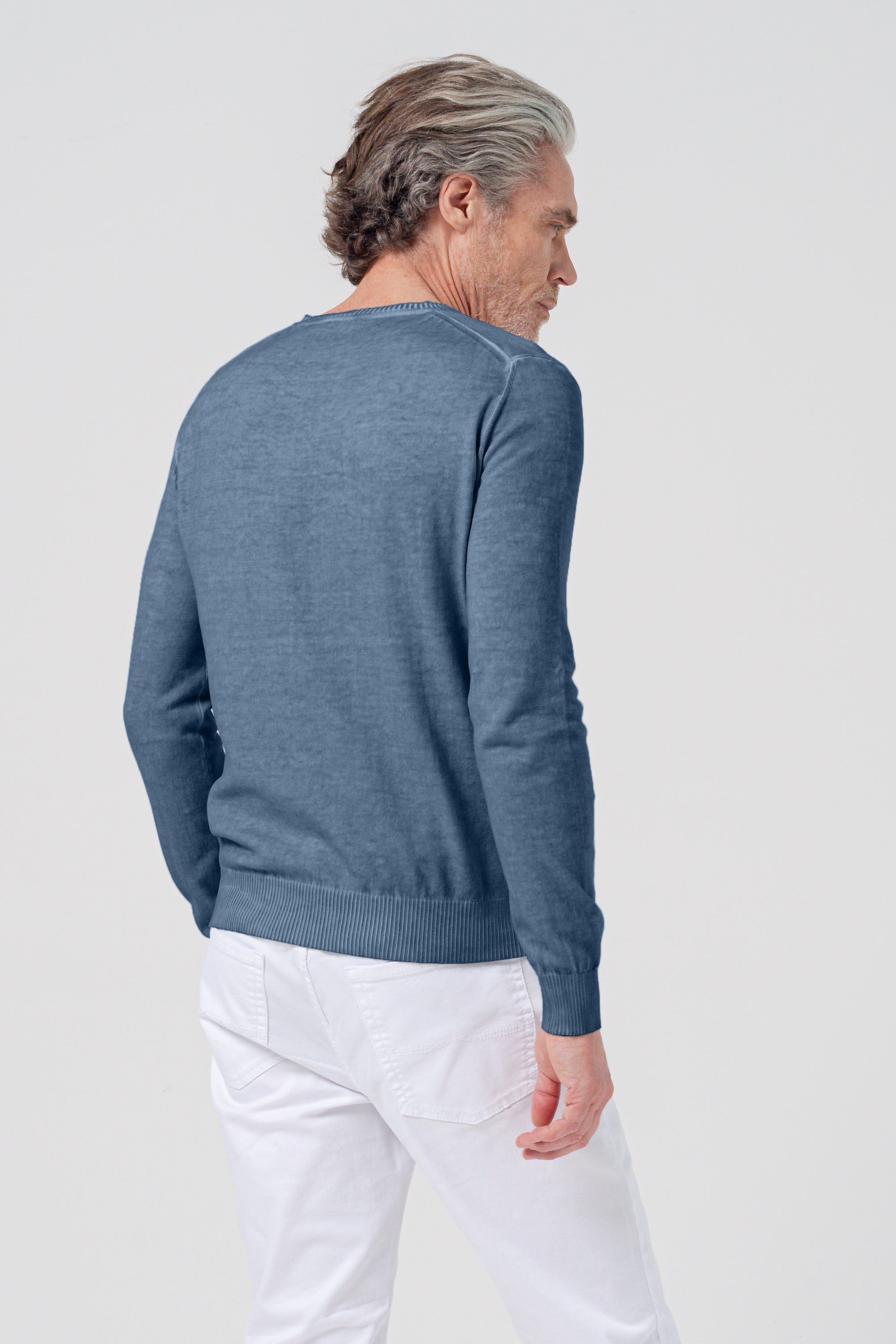 Scollo-V Grana Riso - Jeans