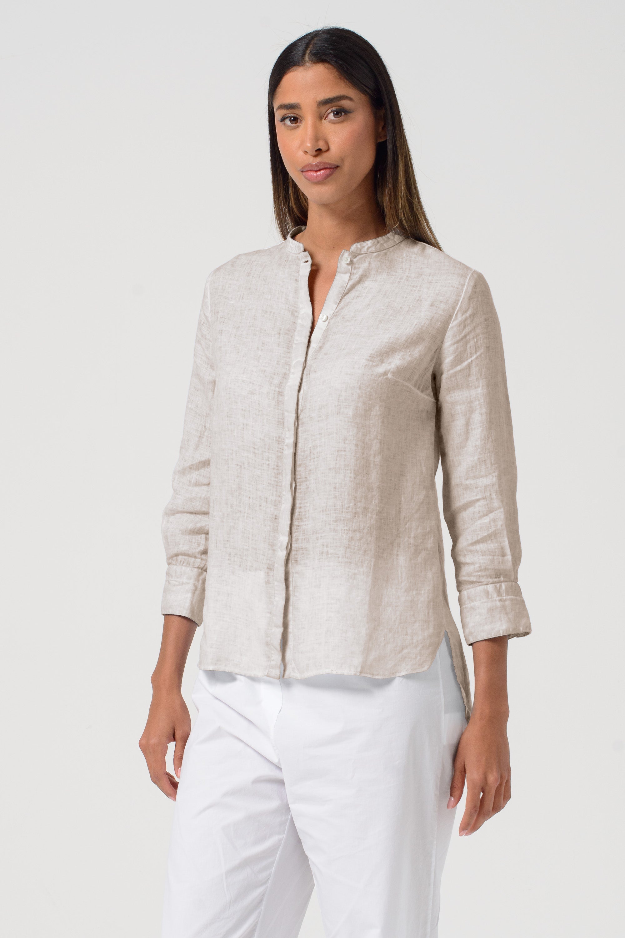 Camicia Coreana Lino - Canapa