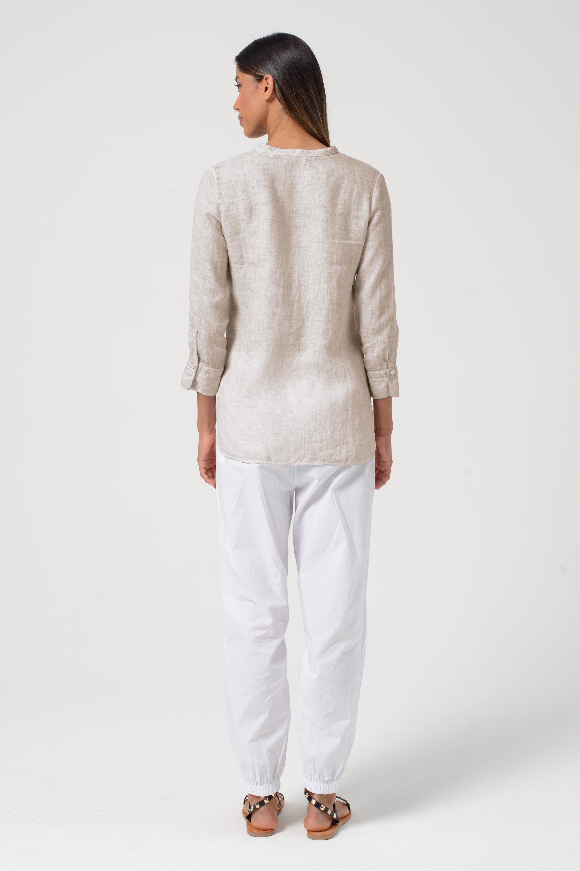 Camicia Coreana Lino - Canapa