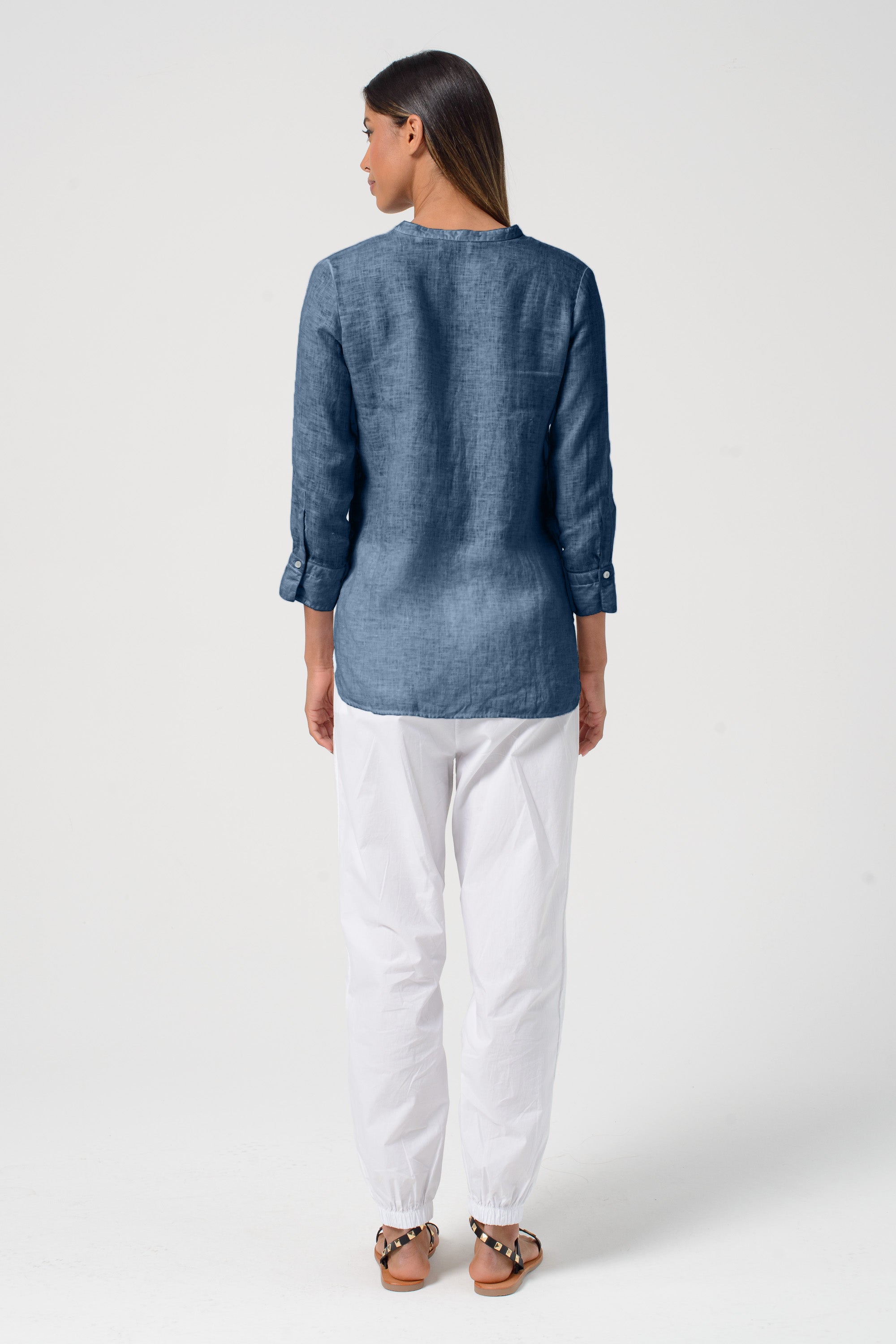 Camicia Coreana Lino - Jeans