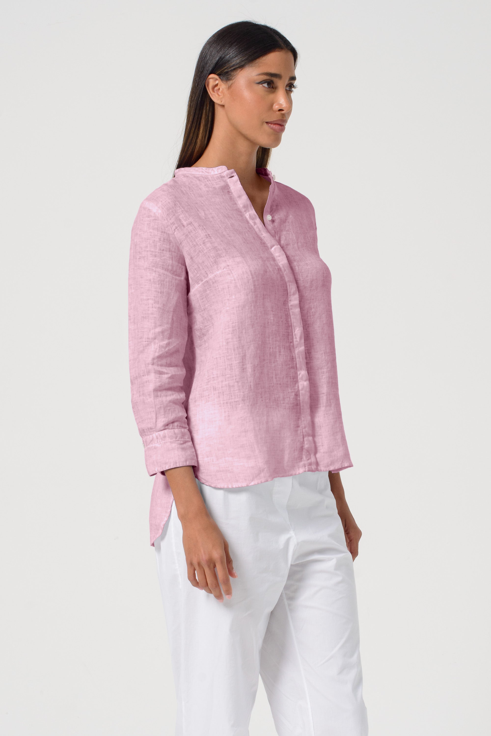 Camicia Coreana Lino - Bali