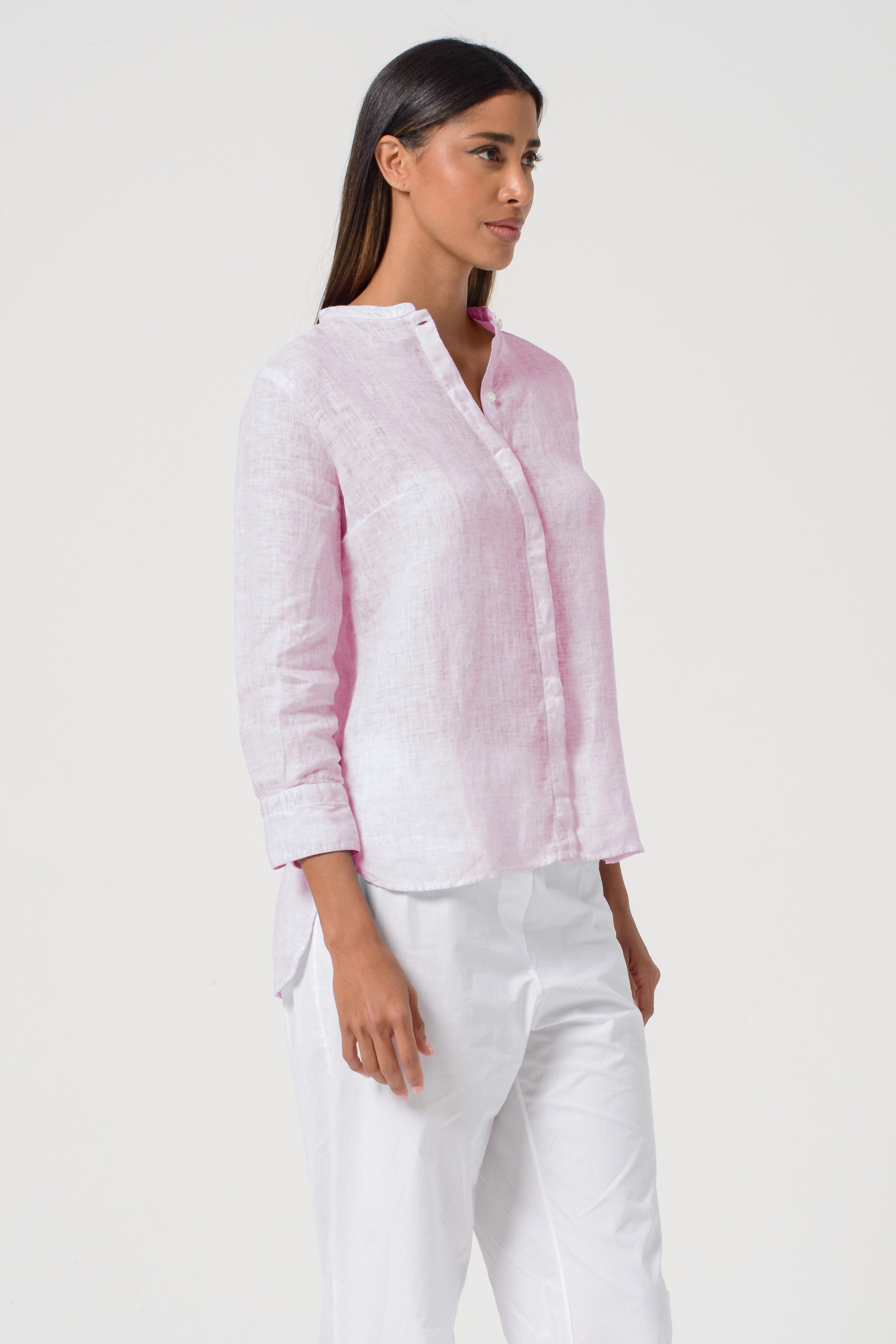 Asia Linen Shirt - Rose