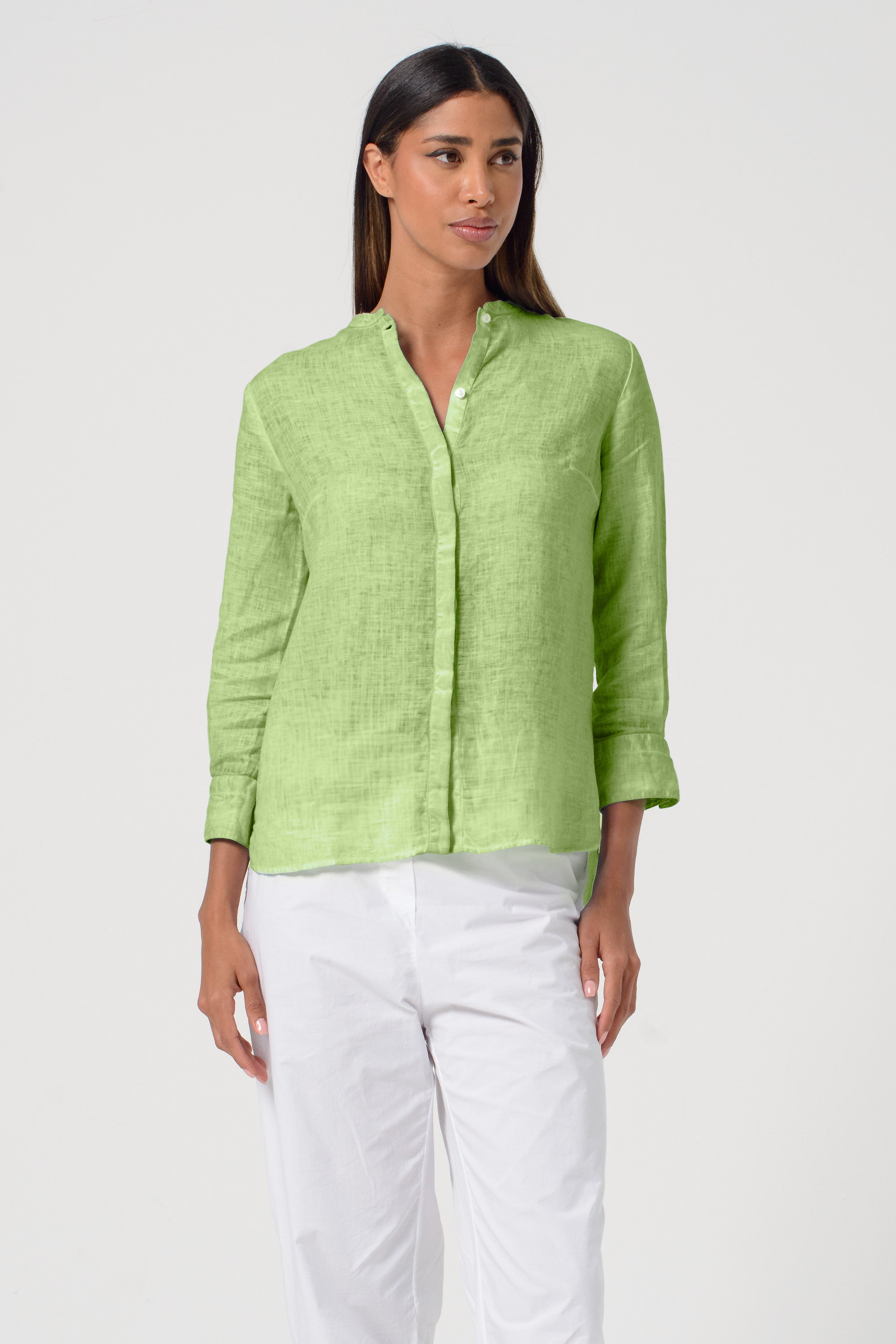 Asia Linen Shirt - Kiwi