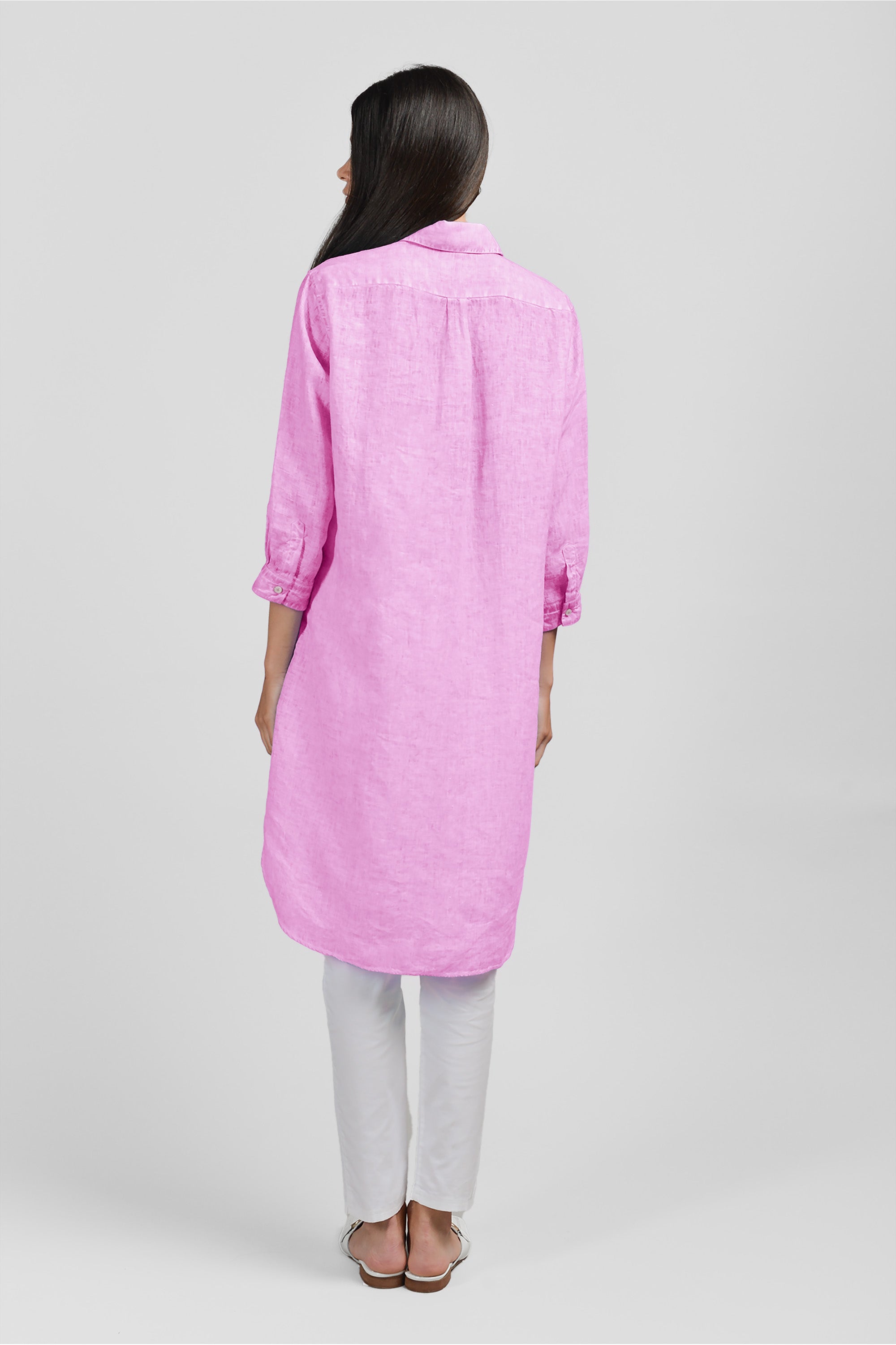 Midi Shirtdress Linen - Candy