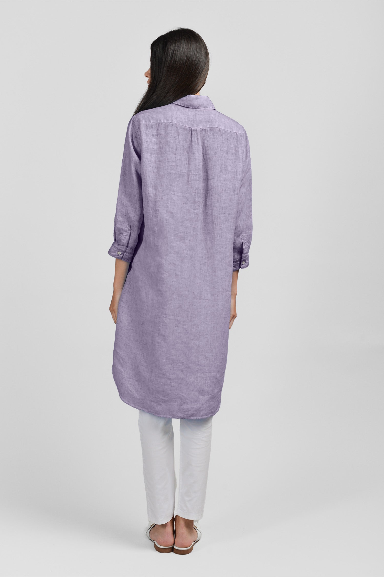 Midi Shirtdress Linen - Mauve