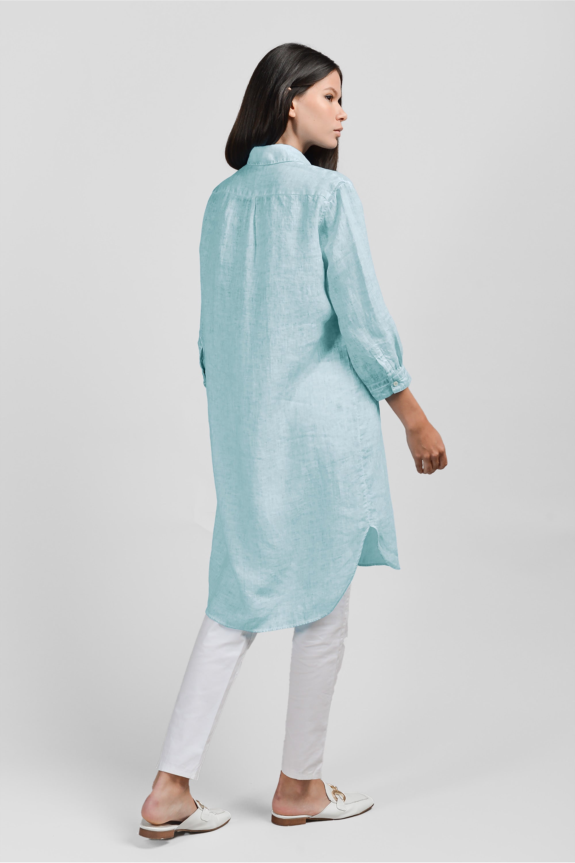 Midi Shirtdress Linen - Barbados
