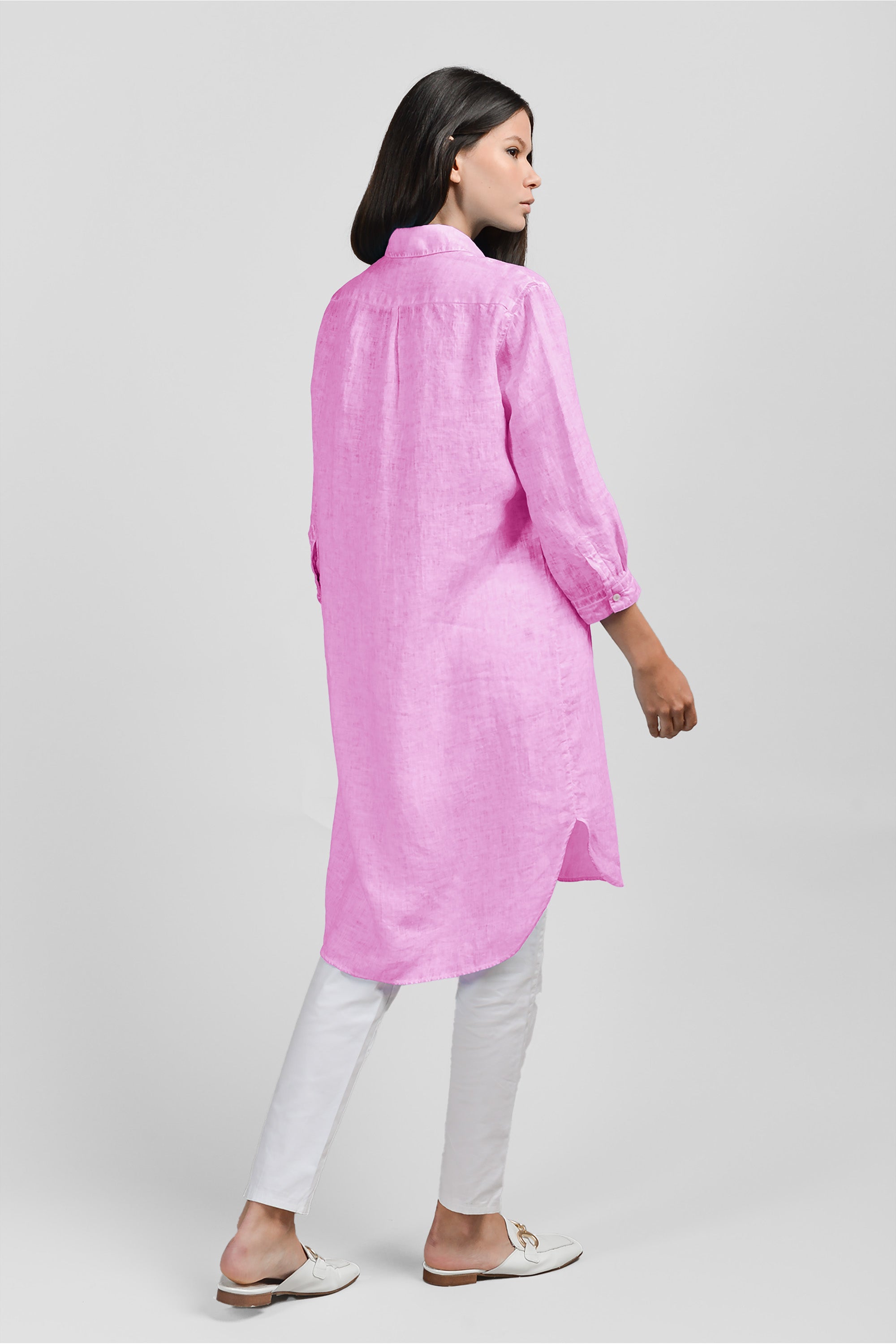 Midi Shirtdress Linen - Candy