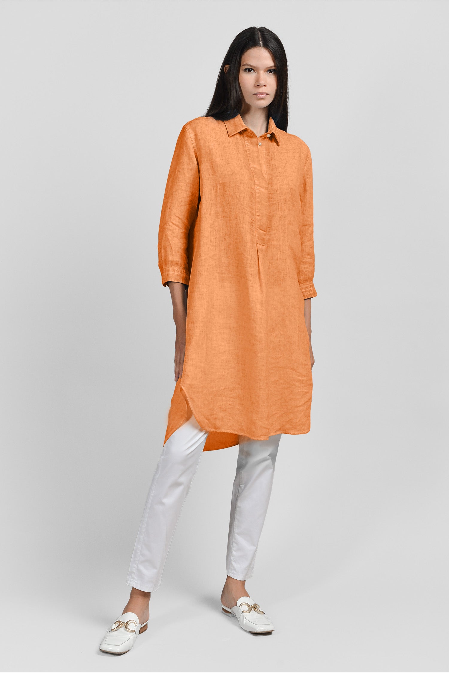 Midi Length Linen Shirtdress Sundance