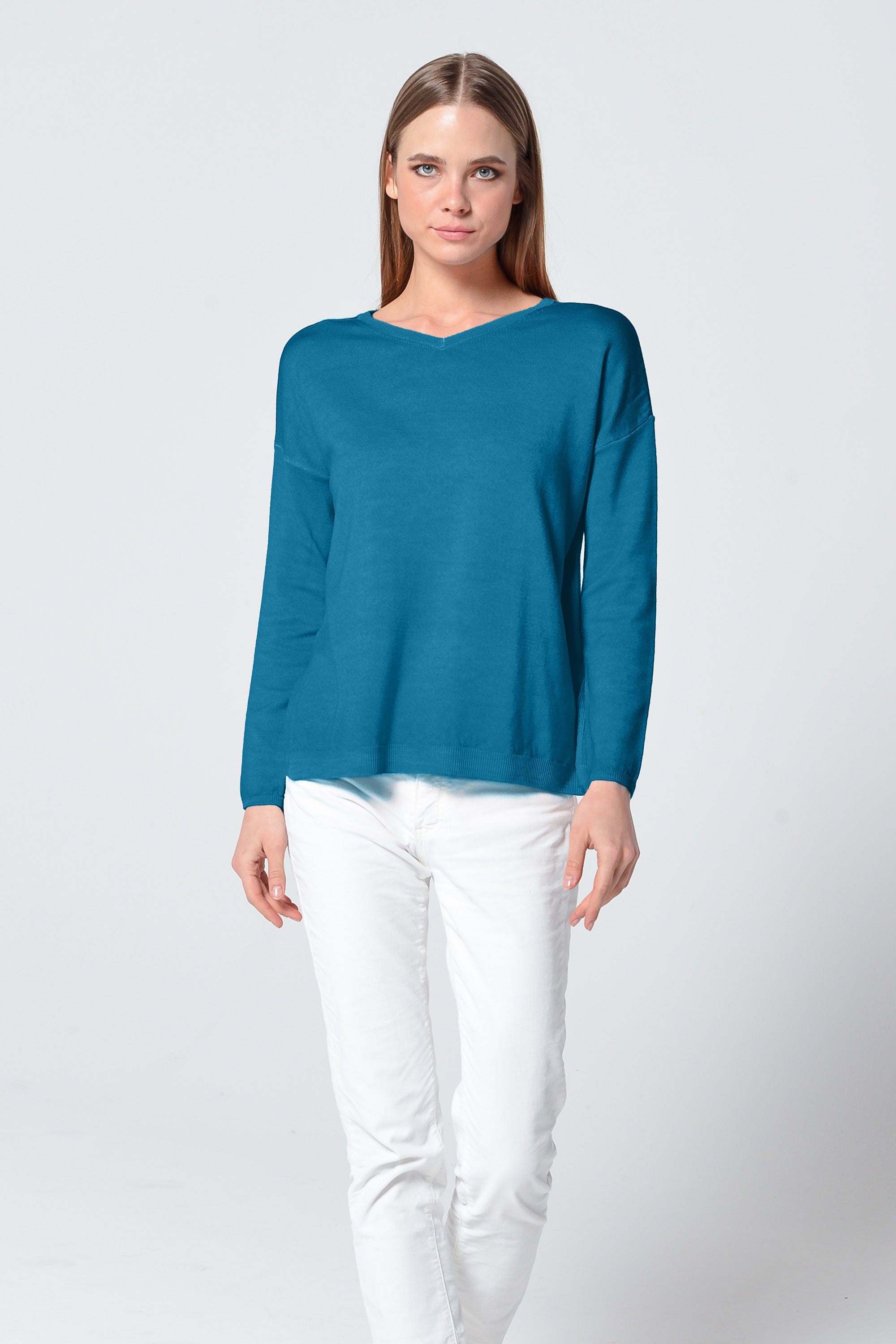 Echt Double V-Neck Sweater - Hurricane