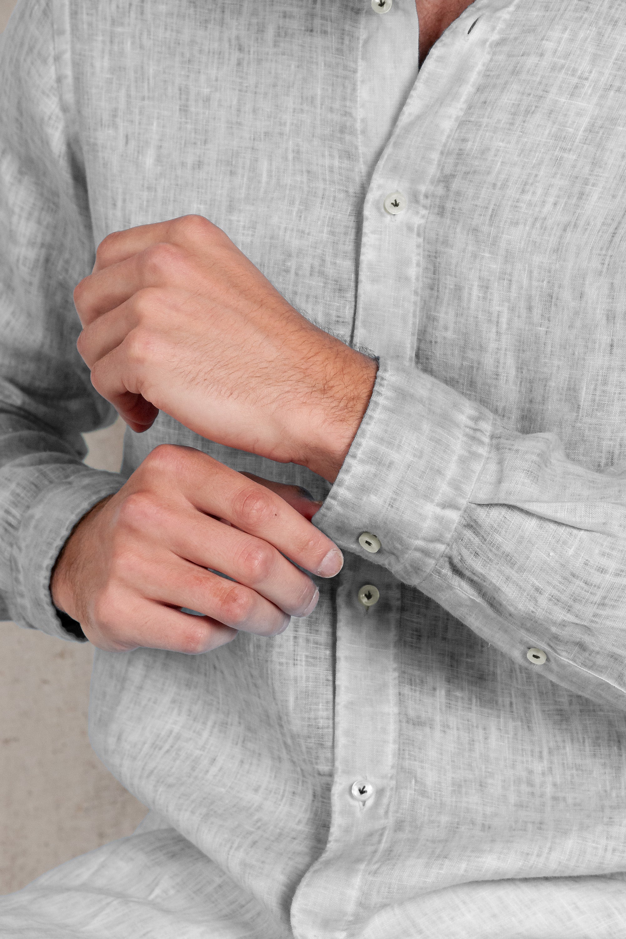 Relaxed Fit Linen Shirt - Marmo