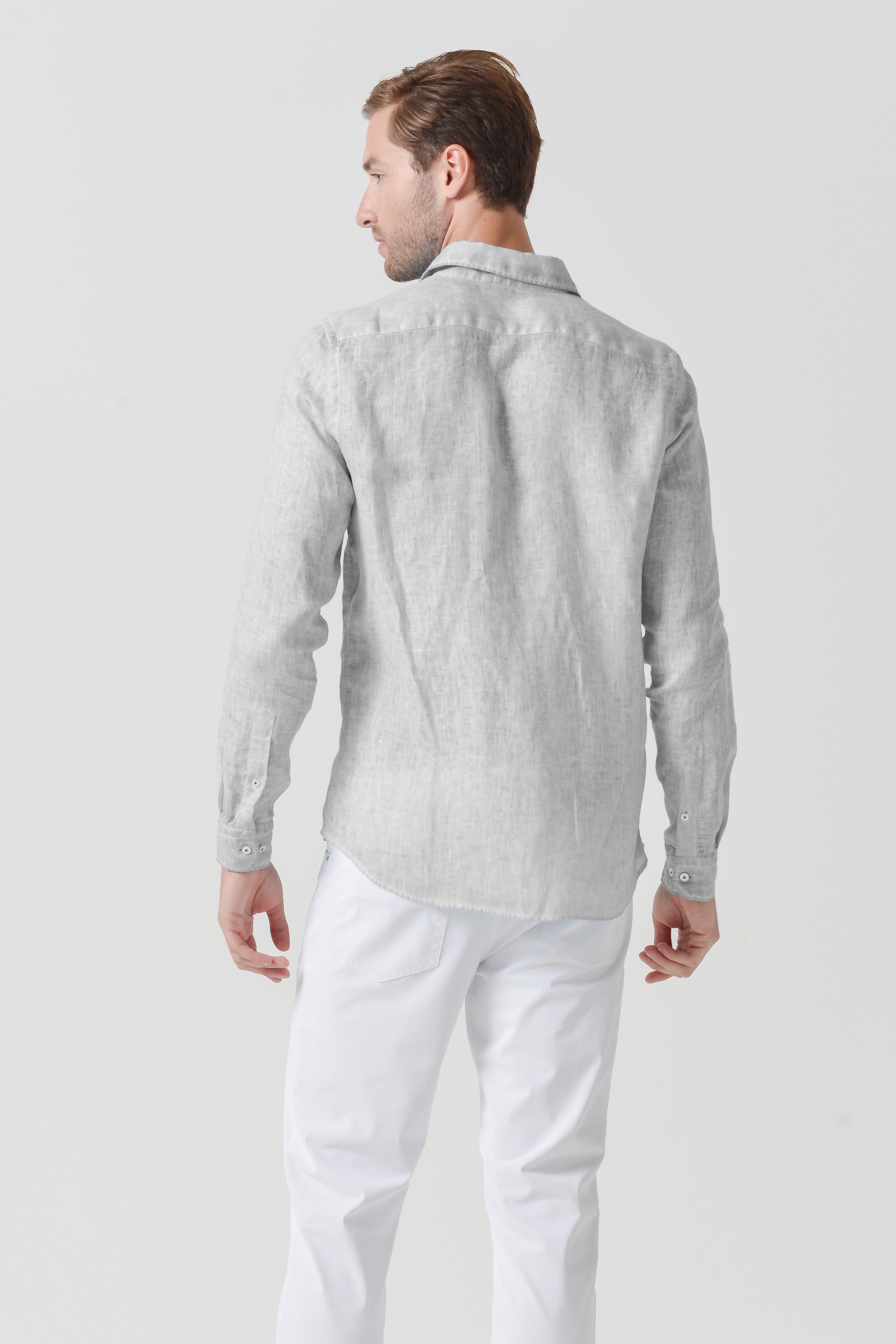 Relaxed Fit Linen Shirt - Marmo