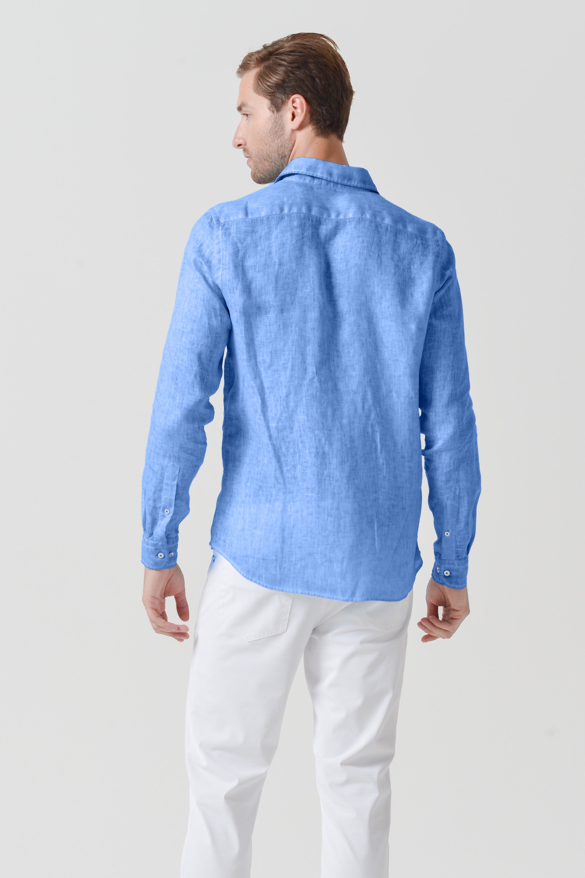 Relaxed Fit Linen Shirt - Santorini