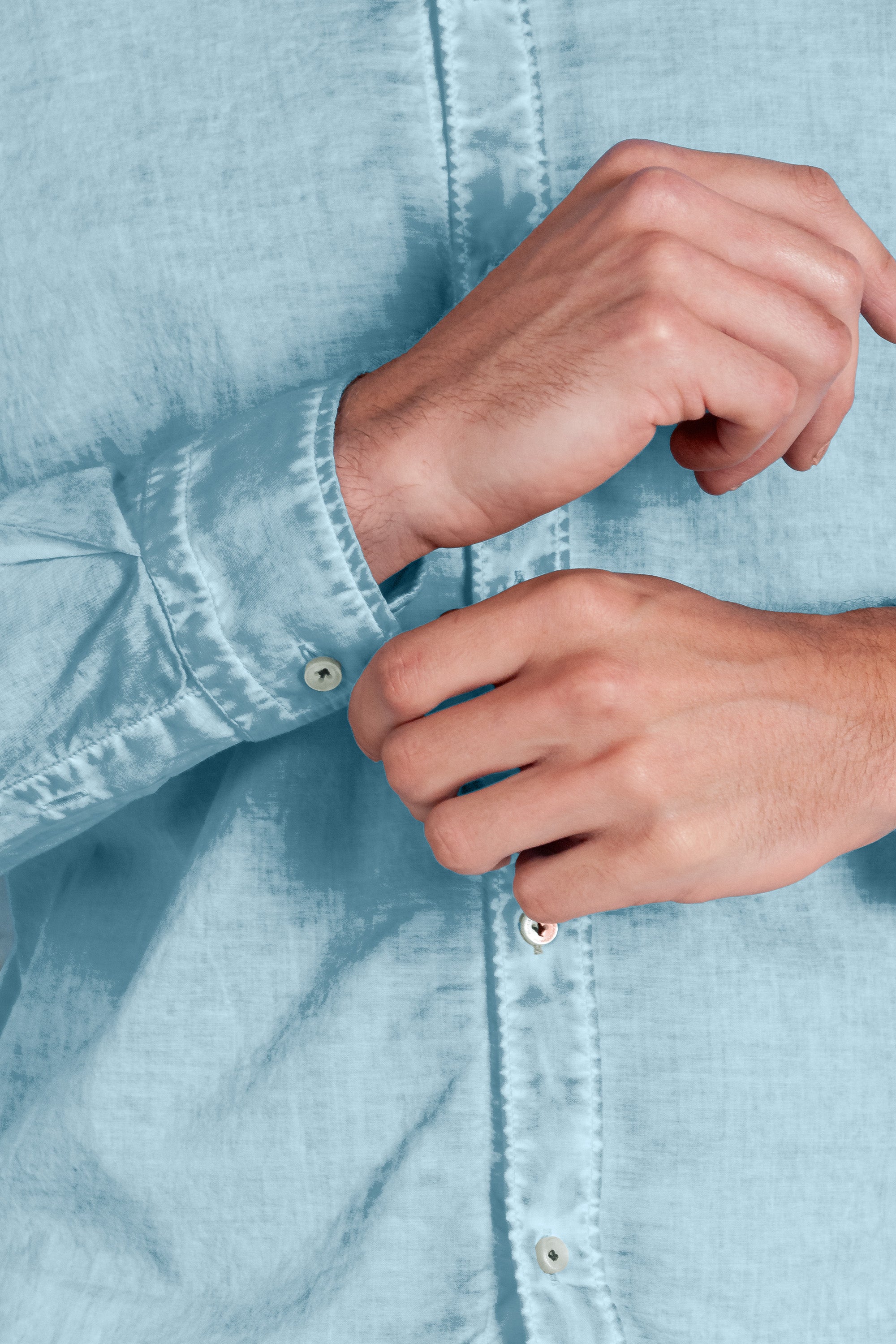 Relaxed Fit Cotton Voile Shirt - Bora Bora