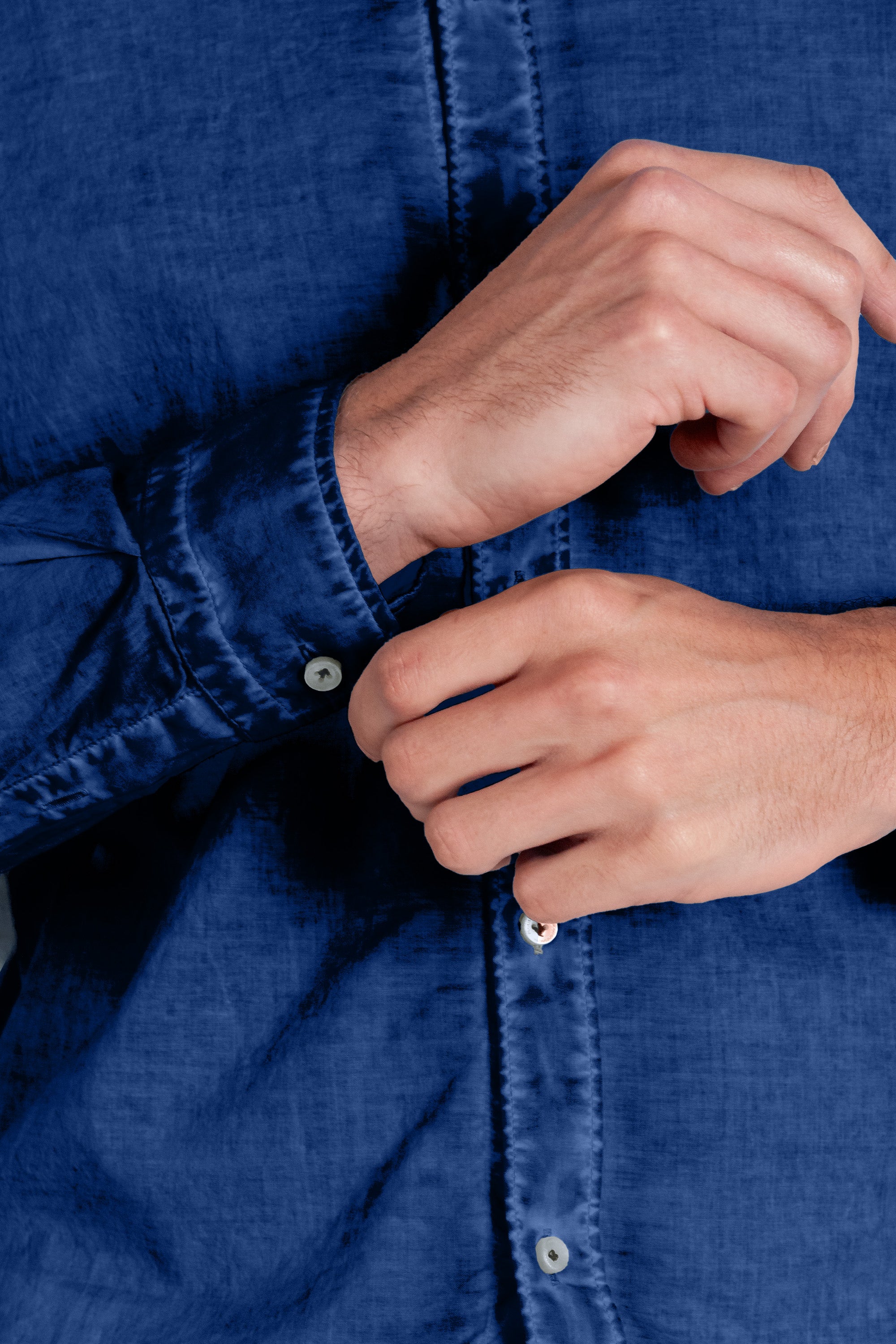 Relaxed Fit Cotton Voile Shirt - Pacific