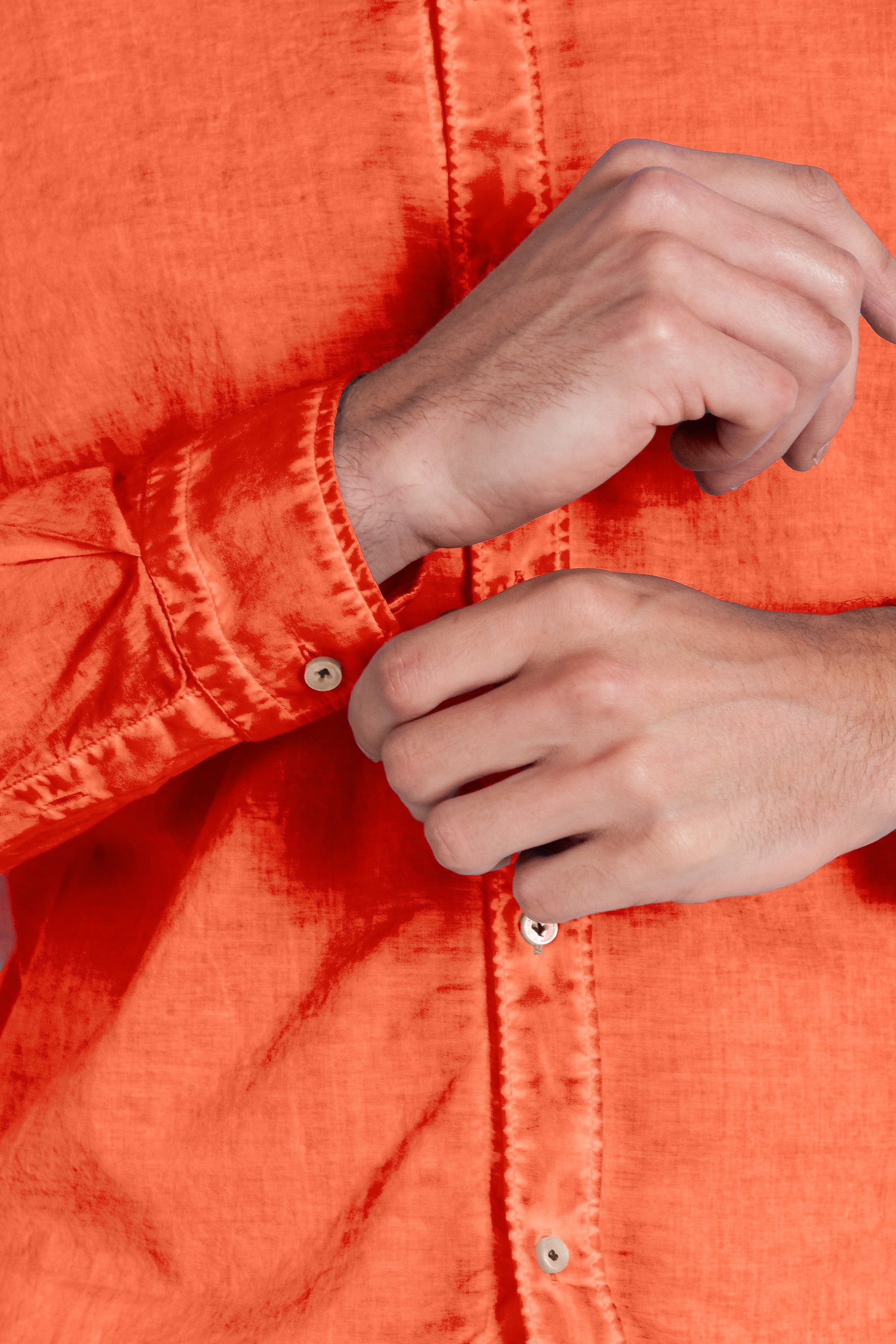 Relax Fit Voile Shirt - Papaya