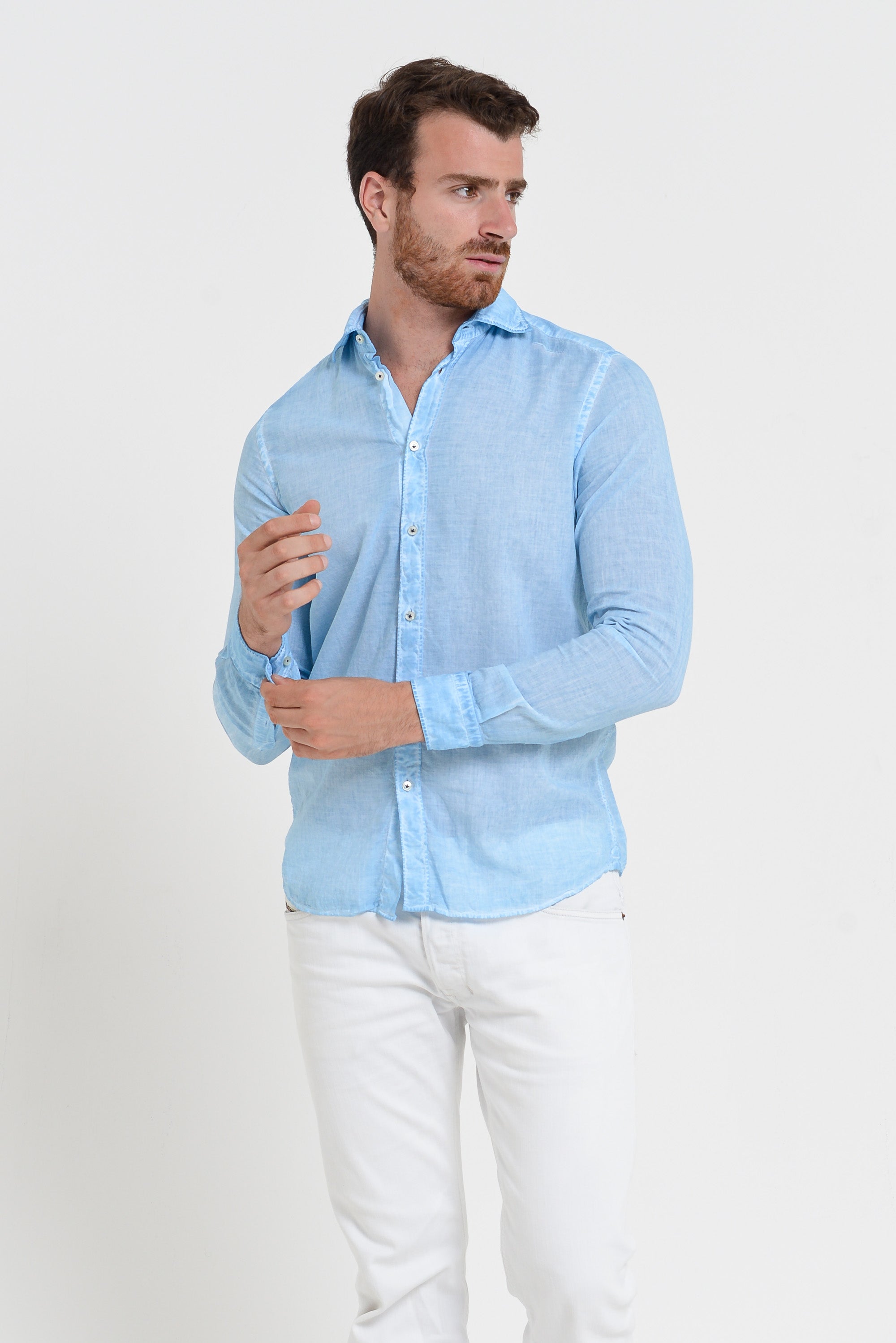 Relaxed Fit Cotton Voile Shirt - Viking